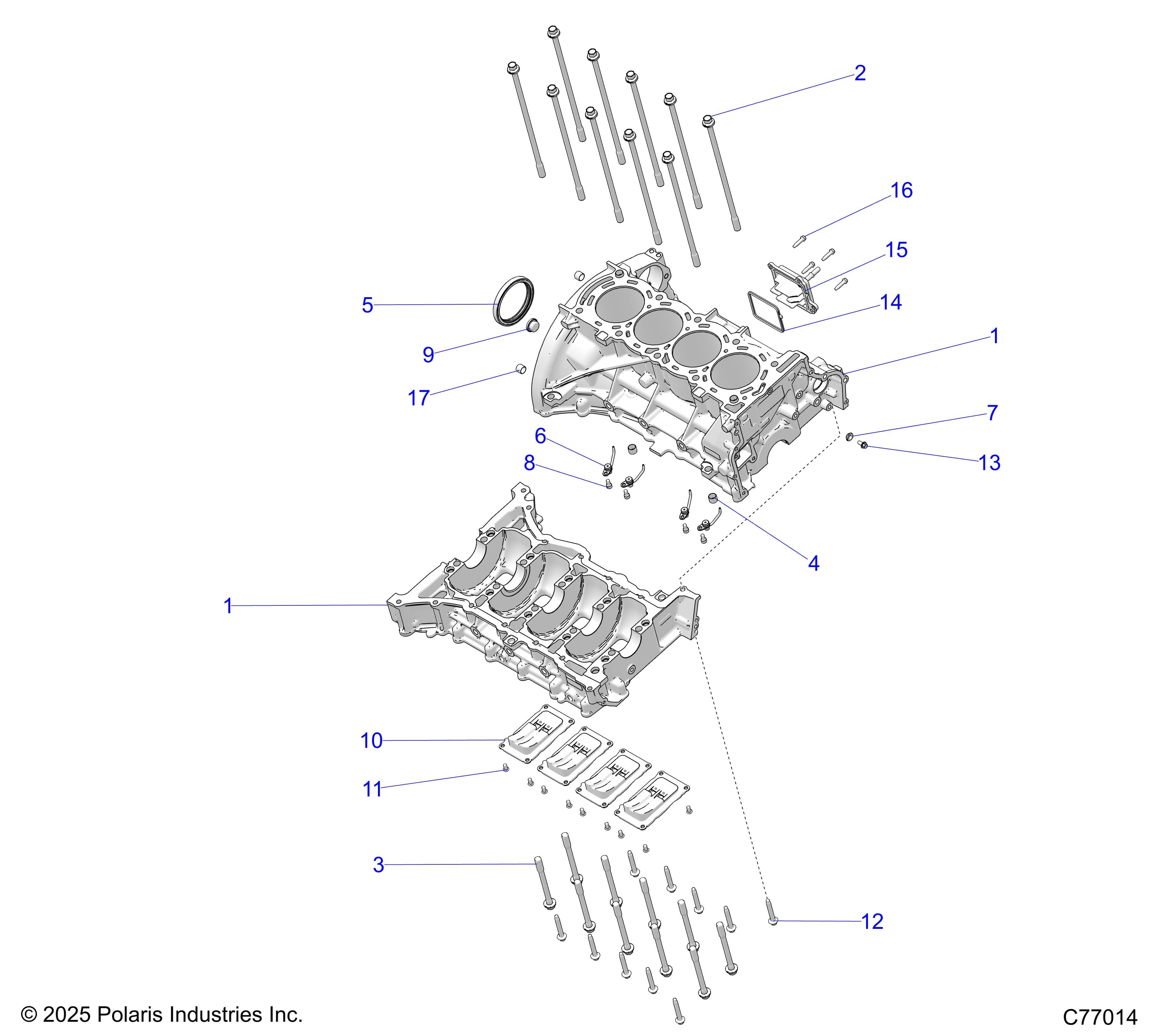 2026 RZR PRO R RACE β ENGINE, CYLINDER BLOCK - Z26RRE2KAL (C77014) diagram