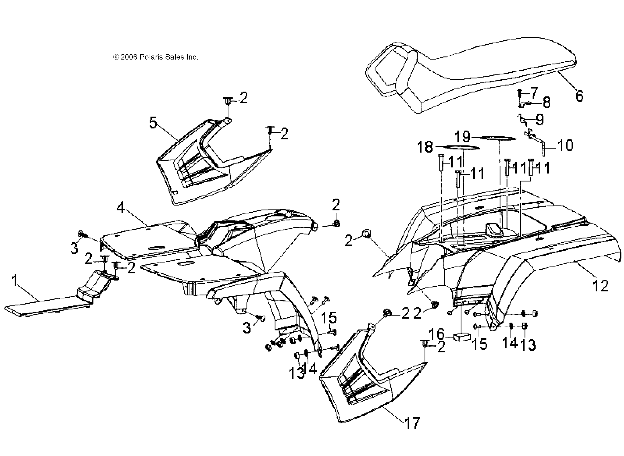2026 SPORTSMAN 110 R01 - A26YFA11B5 β BODY, CAB and SEAT - A26YFA11B5 (49ATVCAB07SPRT90) diagram