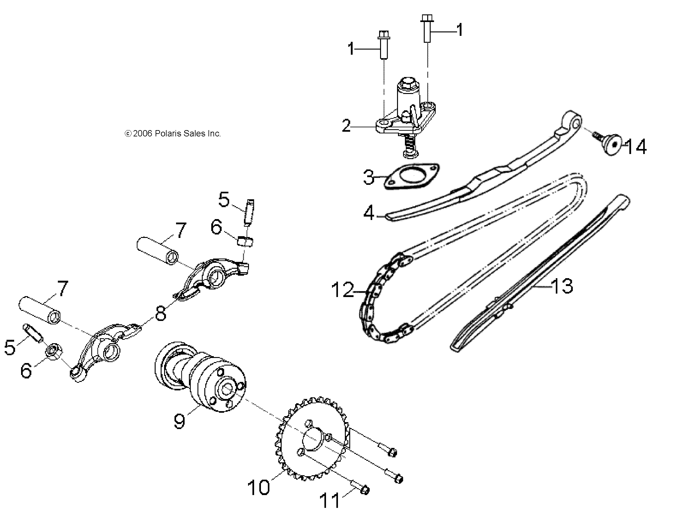 2026 SPORTSMAN 110 R01 - A26YFA11B5 β ENGINE, CAM CHAIN - A26YFA11B5 (49ATVCAMCHAIN07OTLW90) diagram