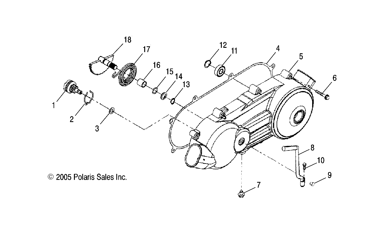 2026 PHOENIX 200 R01 - A26YPA20A4 β ENGINE, CRANKCASE COVER, LH - A26YPA20A4 (49ATVCRANKCASECVRLH08PHX) diagram