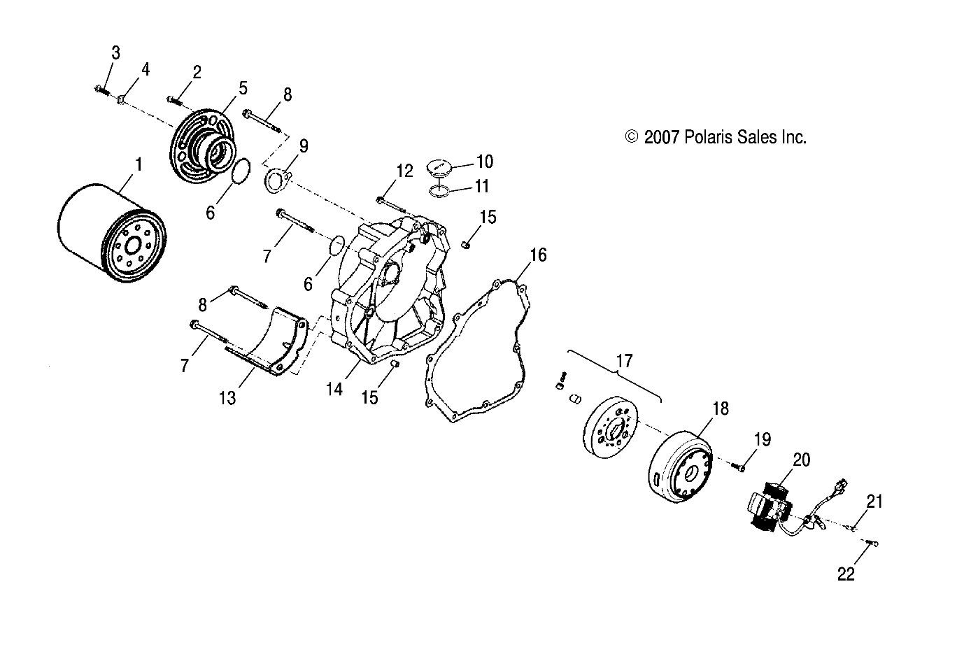 2026 PHOENIX 200 R01 - A26YPA20A4 β ENGINE, CRANKCASE COVER, RH - A26YPA20A4 (49ATVCRANKCASECVRRH09PHX) diagram