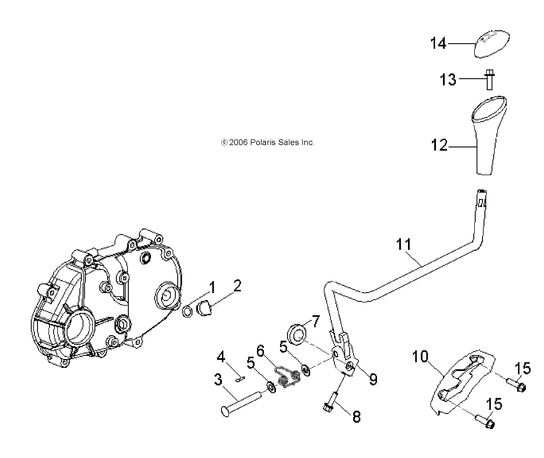 2026 SPORTSMAN 110 R01 - A26YFA11B5 β DRIVE TRAIN, TRANSMISSION SHIFT LEVER - A26YFA11B5 (49ATVSHIFT07OTLW90) diagram