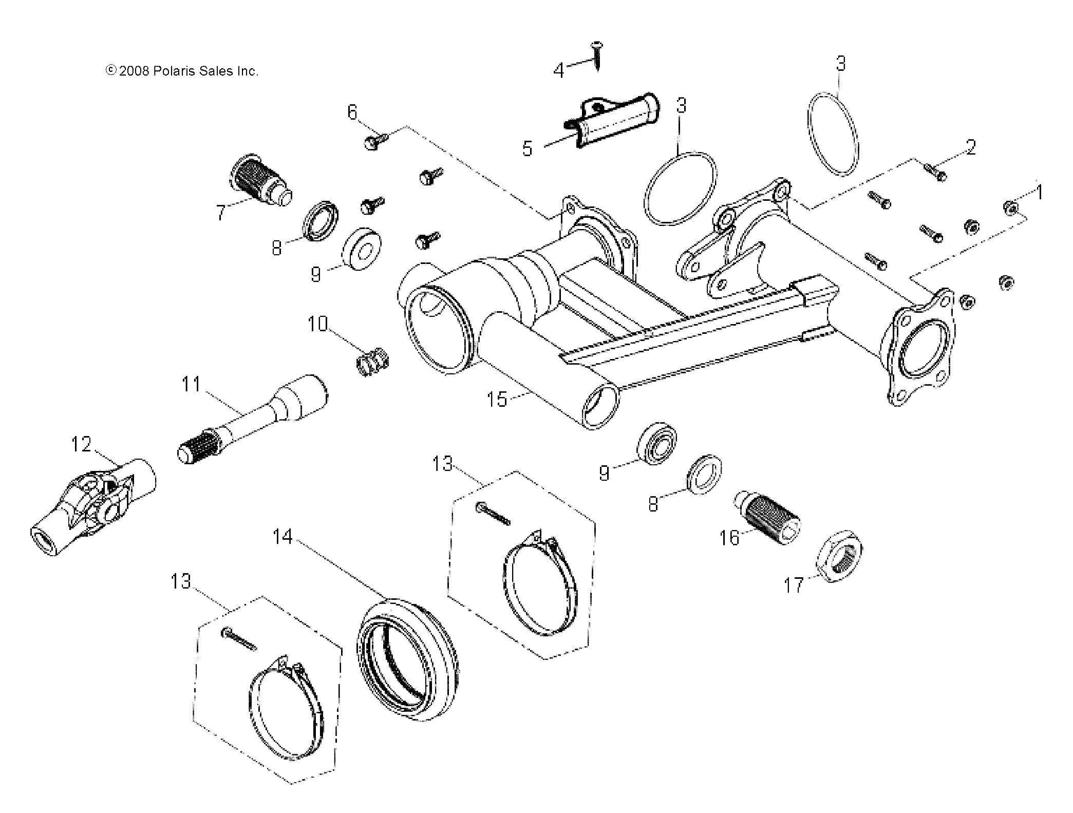 2026 PHOENIX 200 R01 - A26YPA20A4 β CHASSIS, REAR SWING ARM - A26YPA20A4 (49ATVSWINGARMRR07PHX) diagram