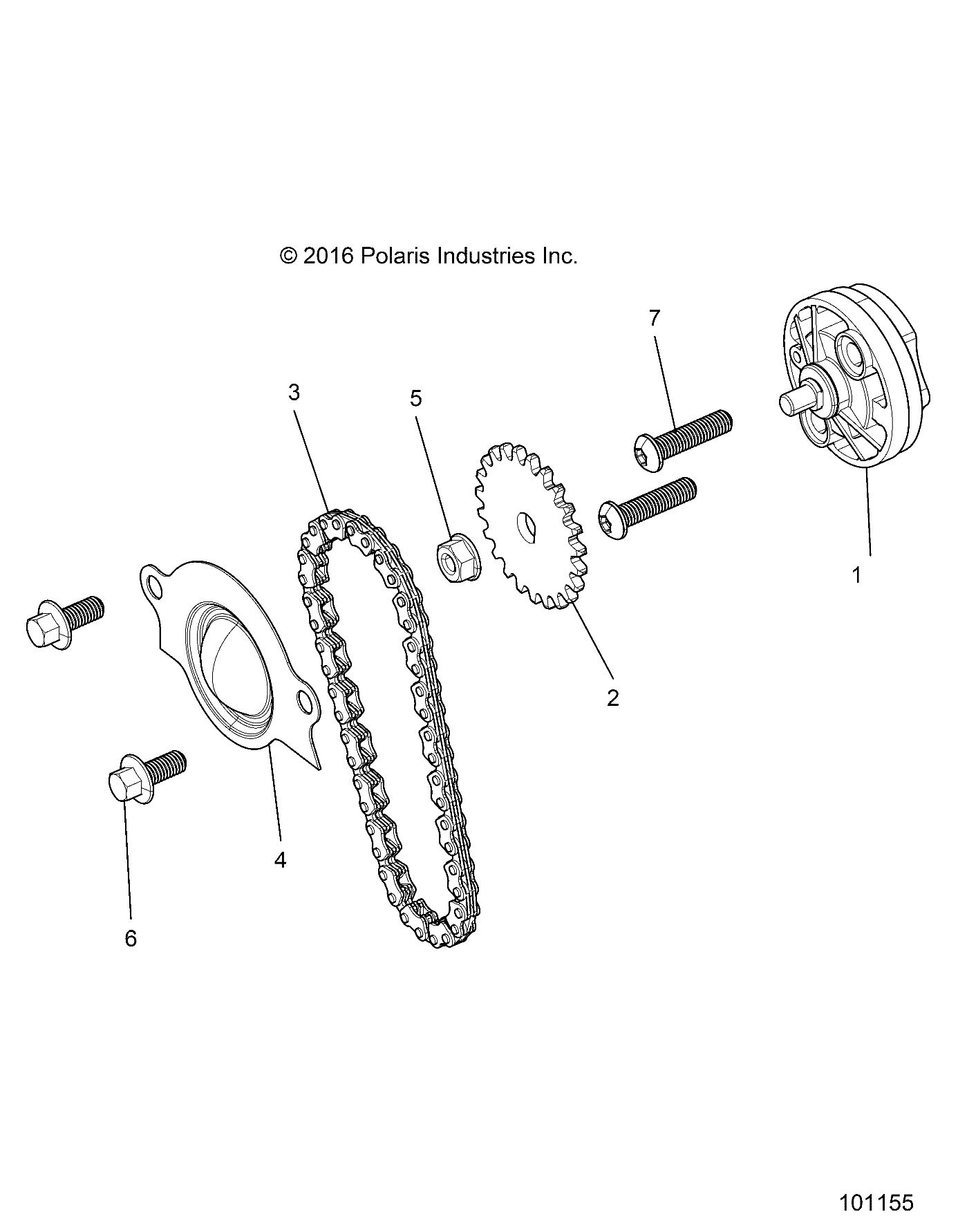 2026 RANGER 150 EFI β ENGINE, OIL PUMP - R26HZA15A5/B5 (101155) diagram