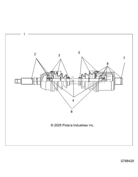 2026 RANGER 500 β DRIVE TRAIN, REAR DRIVE SHAFT diagram