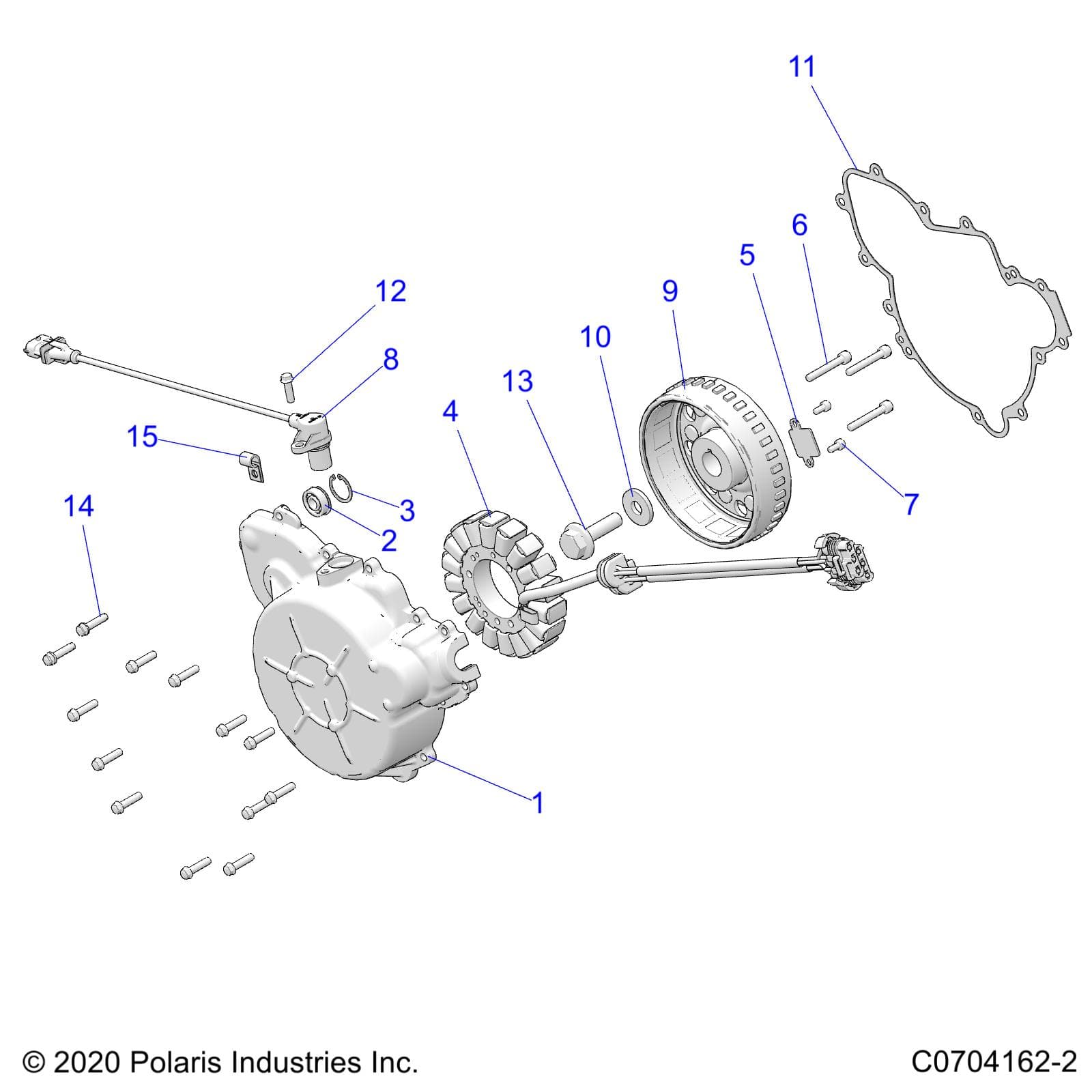 2026 RZR XP 4 1000 SPORT β ENGINE, STATOR AND FLYWHEEL - Z26NMS99A4/B4/A6/B6 (C0704162-2) diagram