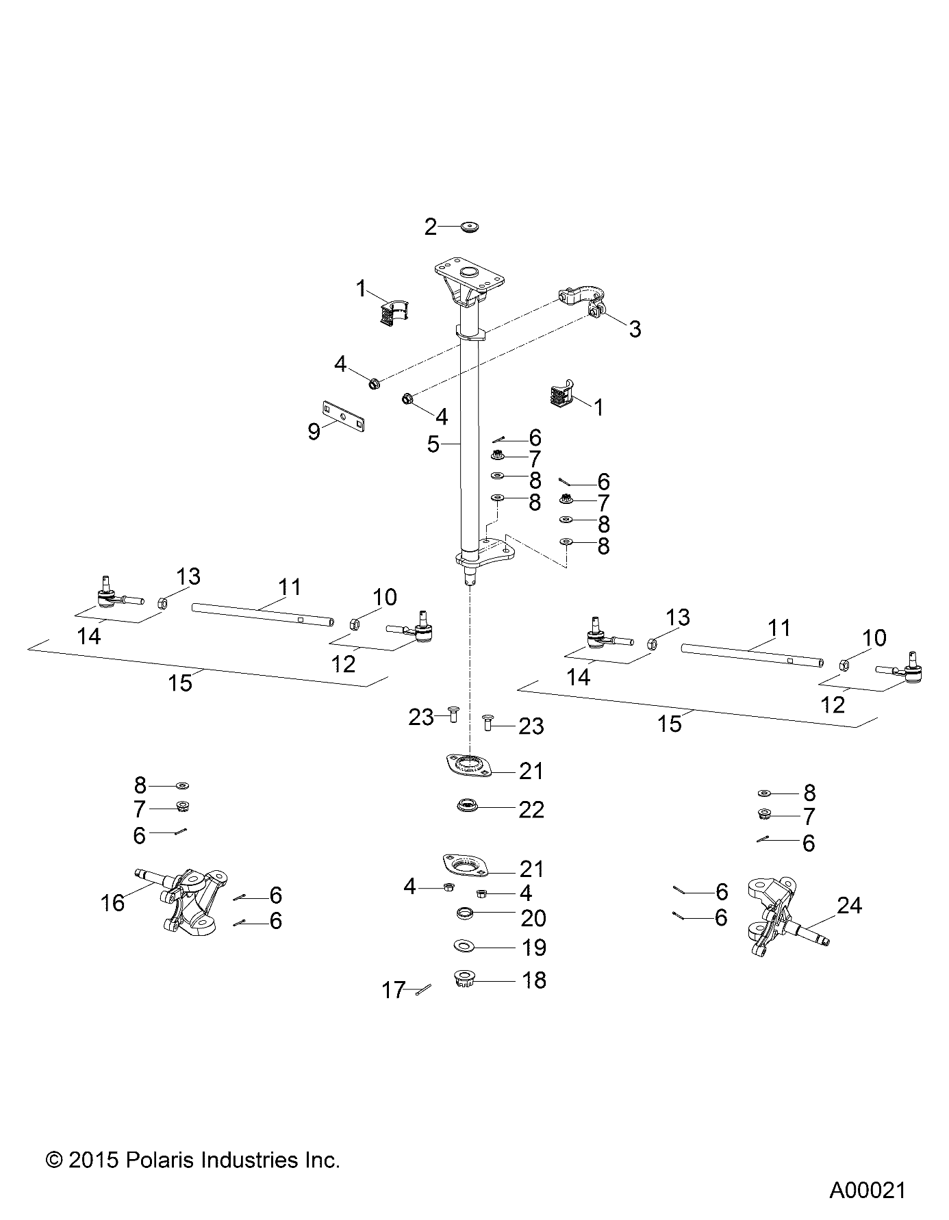 2026 PHOENIX 200 R01 - A26YPA20A4 β STEERING, STEERING POST and TIE RODS - A26YPA20A4 (A00021) diagram