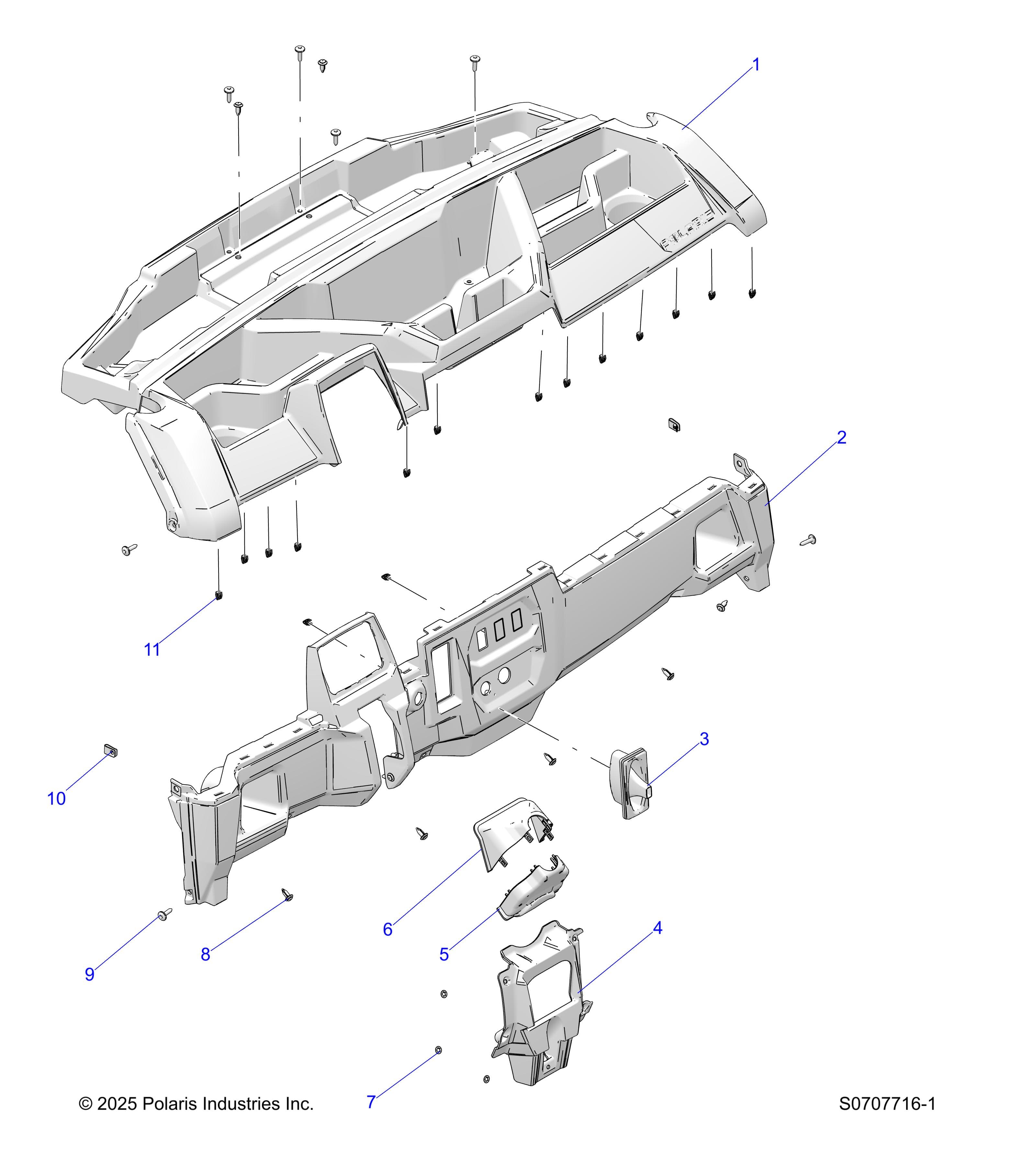 2026 RANGER 500 β BODY, DASH diagram