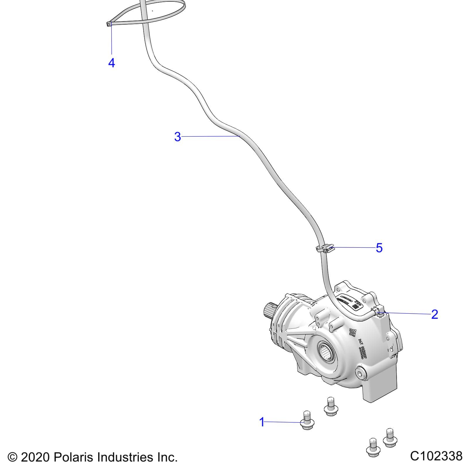 2026 SCRAMBLER XP 1000 S 49S R01 - A26SGE95AB β DRIVE TRAIN, GEARCASE MOUNTING, FRONT - A26SGE95AB (C102338) diagram