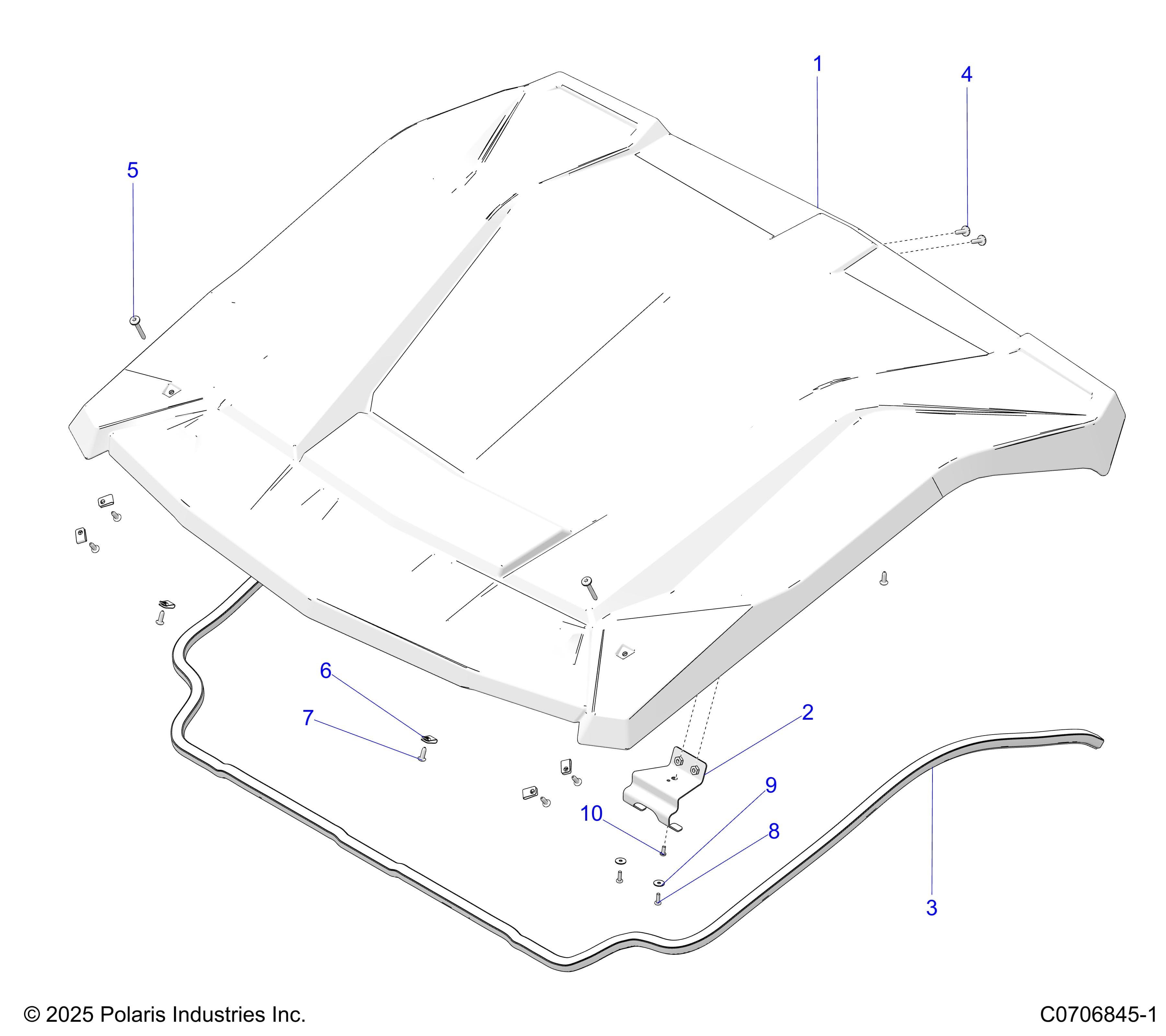 2026 GENERAL XP 1000 SPORT β BODY, ROOF diagram
