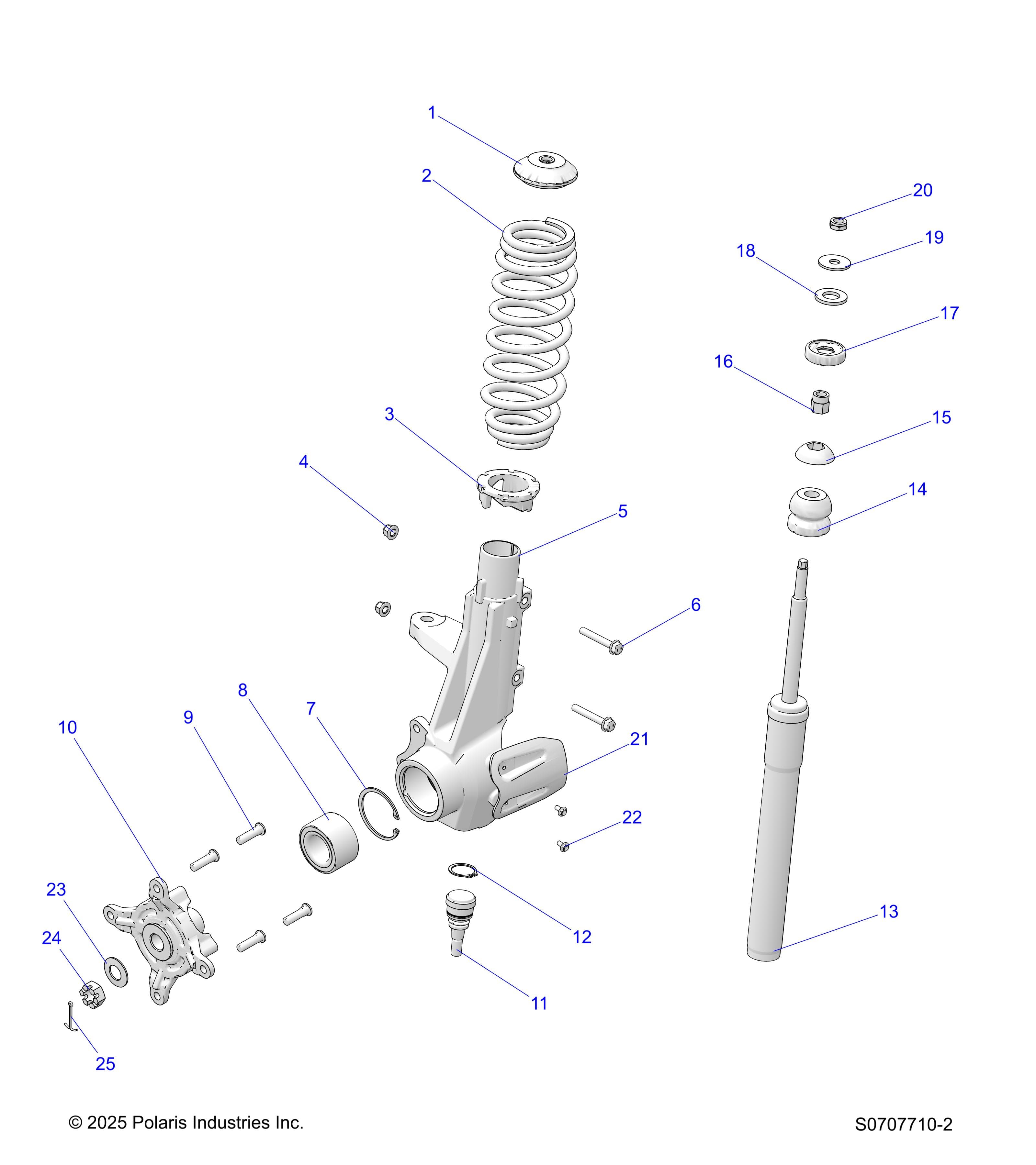 2026 RANGER 500 β SUSPENSION, FRONT SHOCK & SPRING diagram