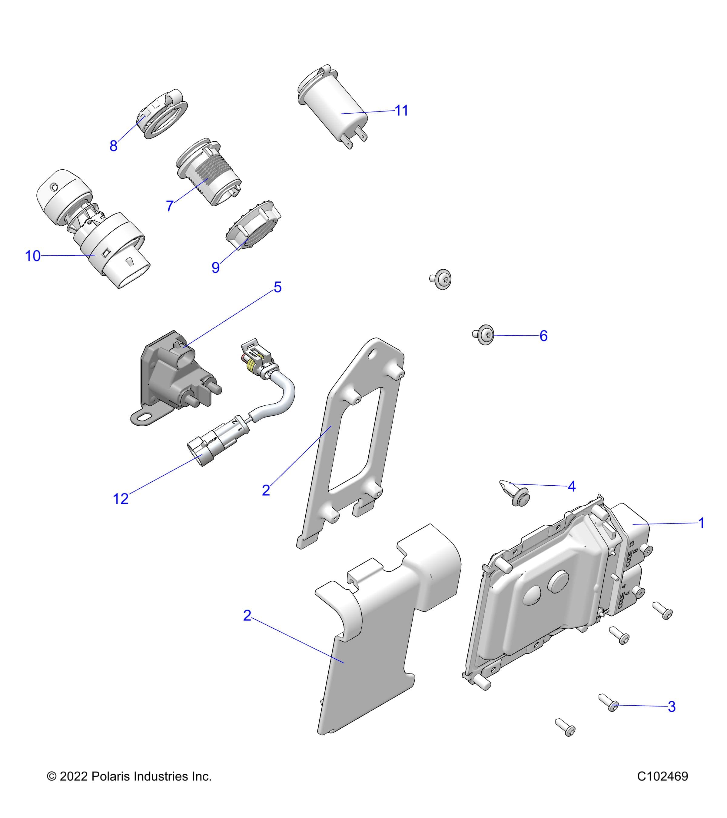 2026 SPORTSMAN 570 β ELECTRICAL, SWITCHES, SENSORS and ECM - A26SEA57A1/A4/A6 (C102469) diagram