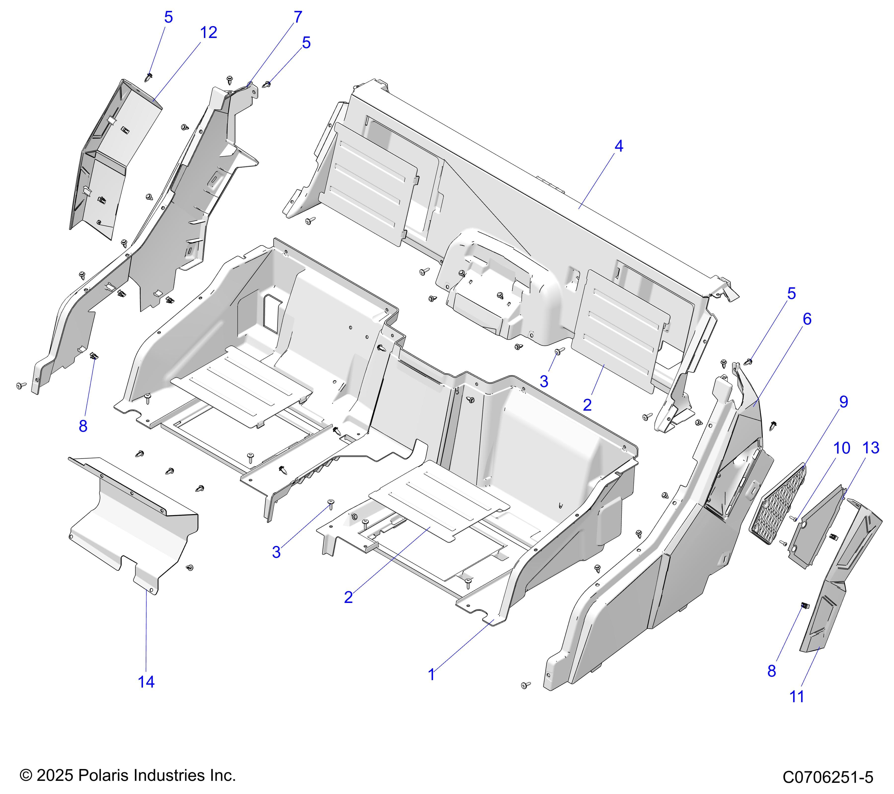 2026 GENERAL 1000 SPORT β BODY, REAR CLOSEOFF AND FENDERS diagram