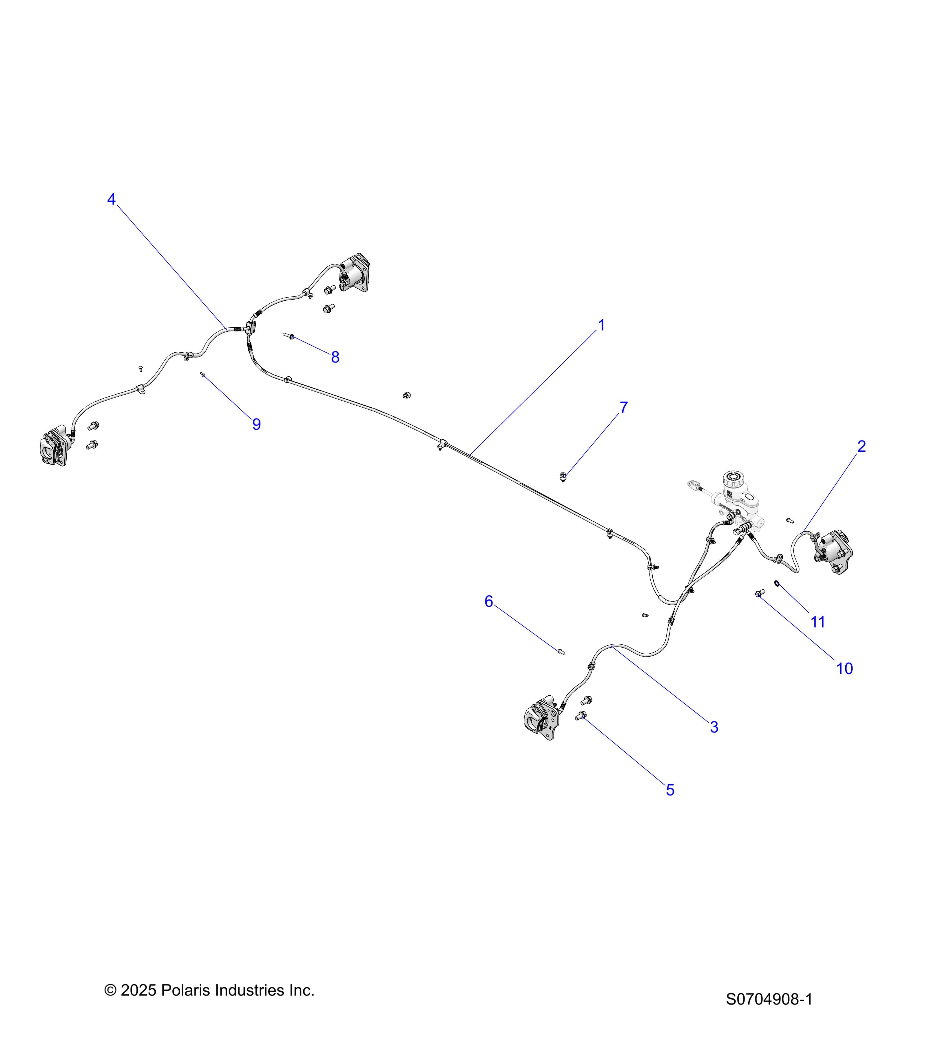 2026 RANGER 500 β BRAKES, LINES diagram
