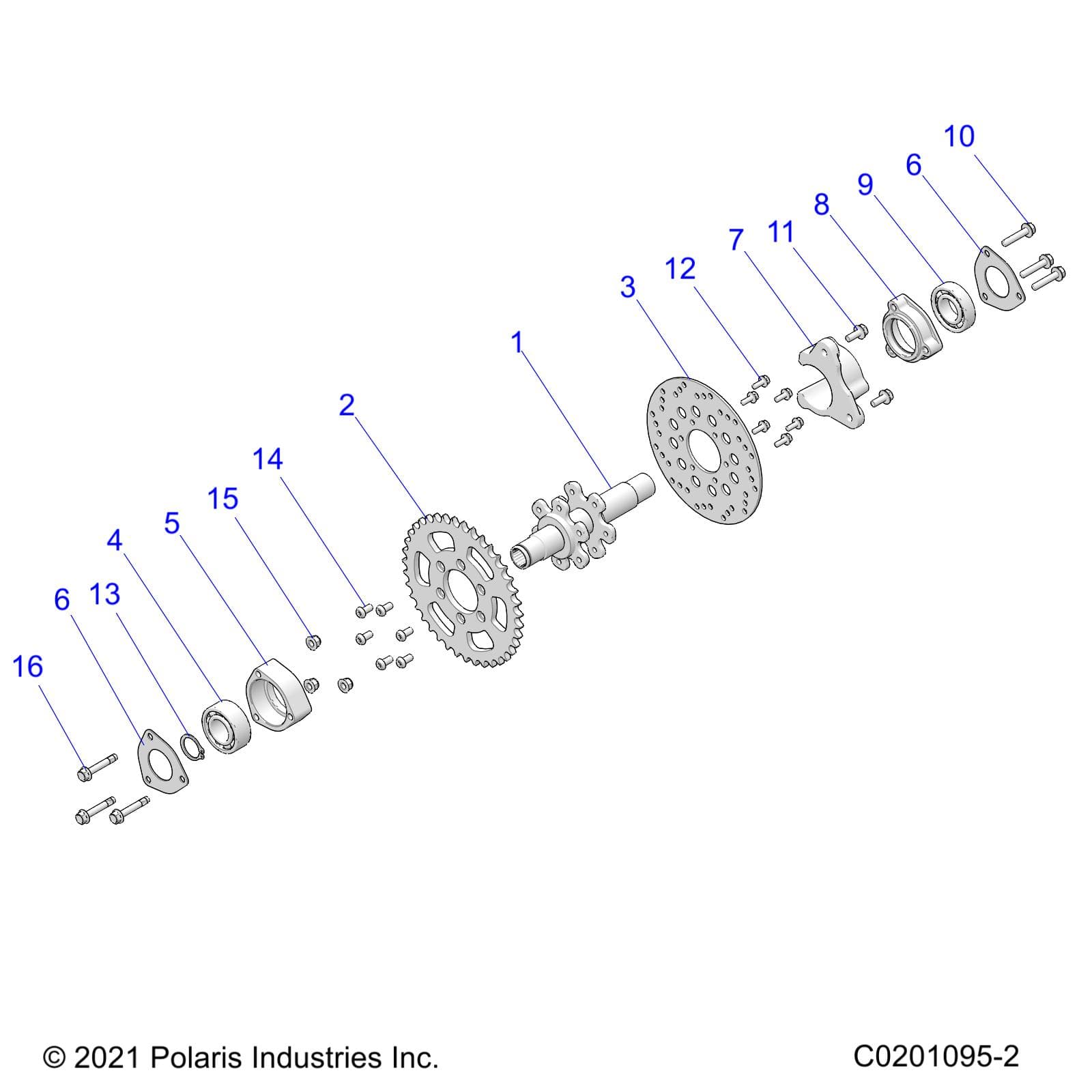 2026 RZR 200 MD β SUSPENSION, REAR AXLE - Z26HCA18N4/N7 (C0201095-2) diagram