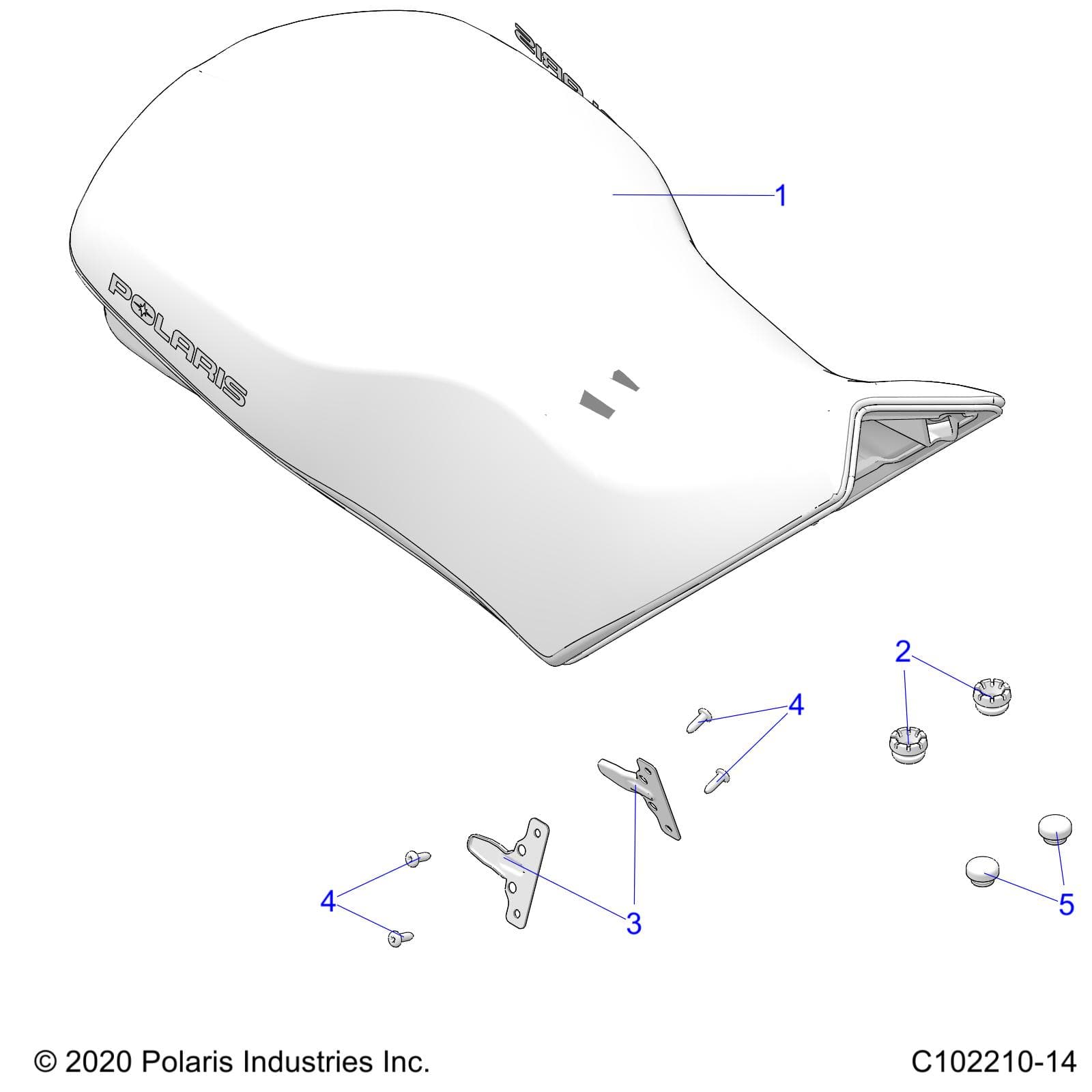 2026 SPORTSMAN XP 1000 MUD R01 - A26SXM95AR β BODY, SEAT - A26SXM95AR (C102210-14) diagram