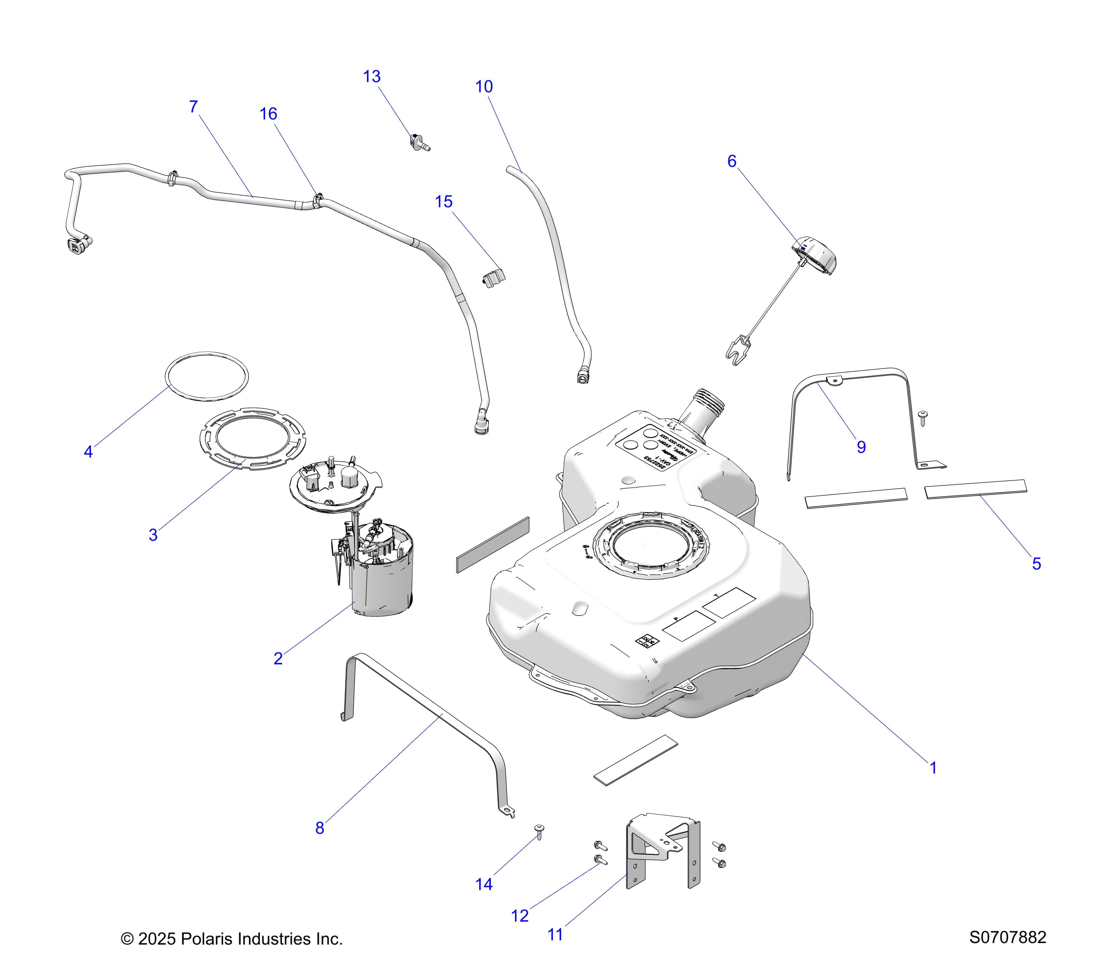 2026 RANGER 1000 XP CREW NSTR ULTIMATE β FUEL SYSTEM diagram