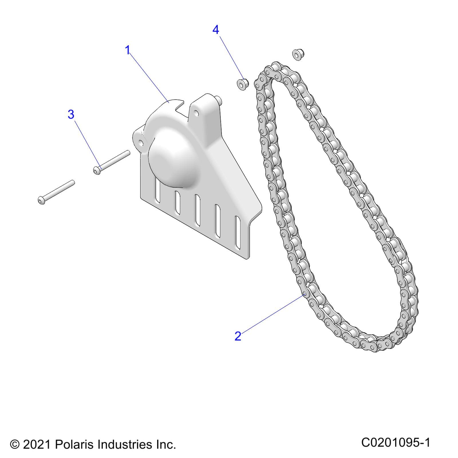 2026 RZR 200 AU β DRIVE TRAIN, CHAIN GUARD - Z26HCA18D4 (C0201095-1) diagram