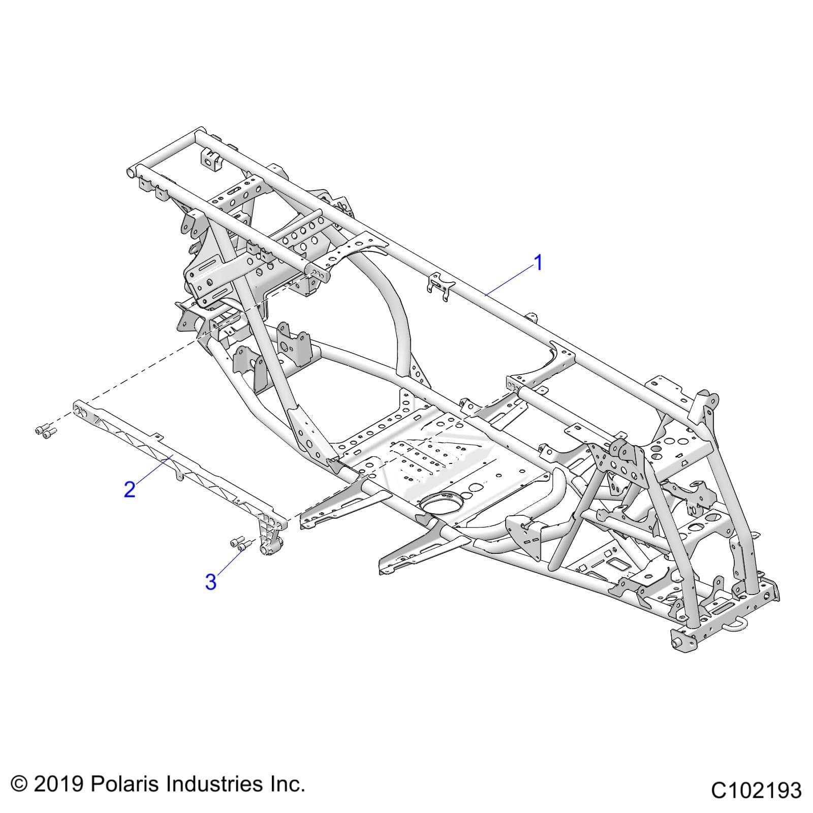 2026 SPORTSMAN TOURING XP 1000 R01 - A26SYY95AK β CHASSIS, MAIN FRAME - A26SYY95AK (C102193) diagram
