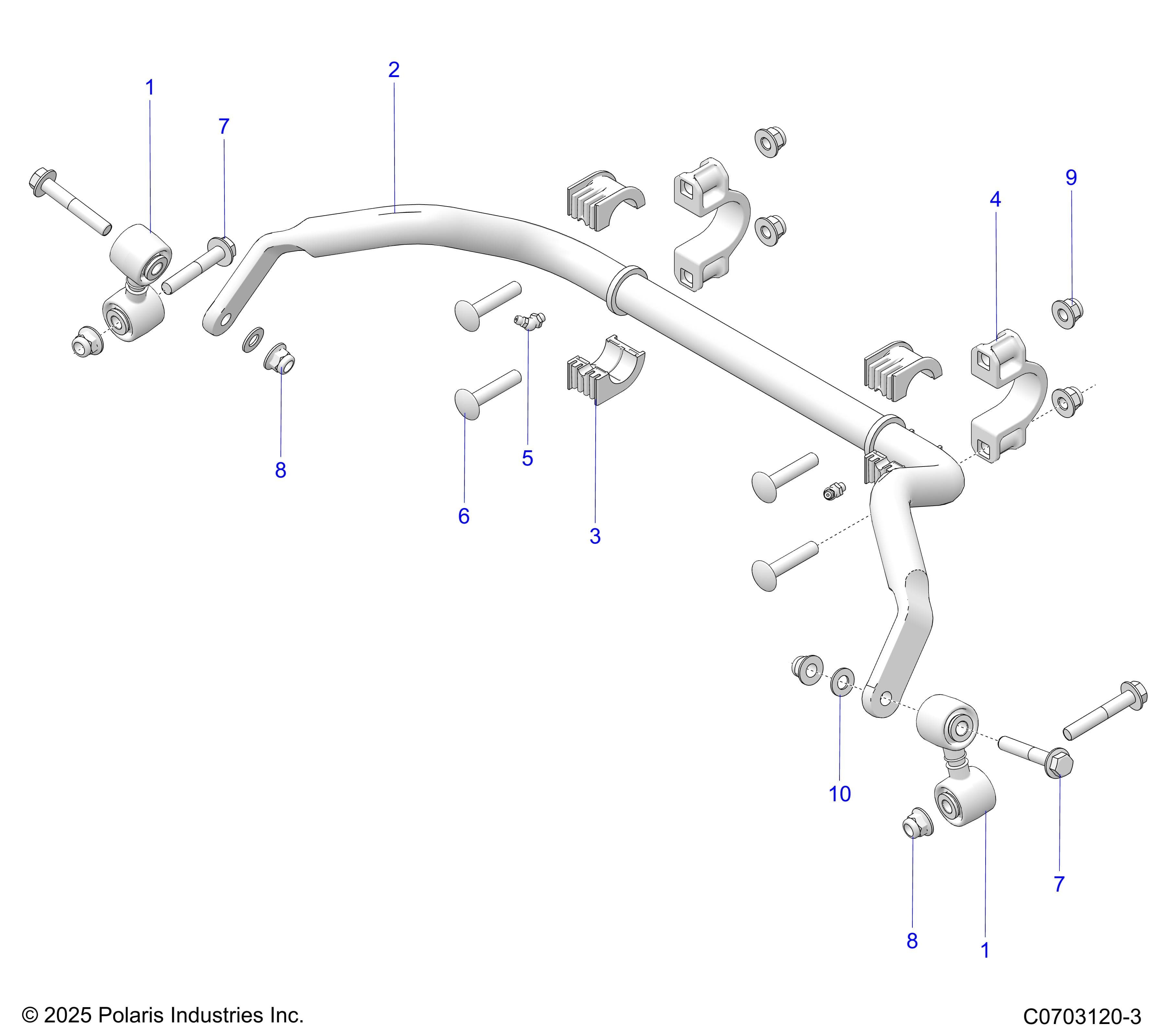 2026 GENERAL 1000 PREMIUM β SUSPENSION, REAR STABILIZER BAR diagram