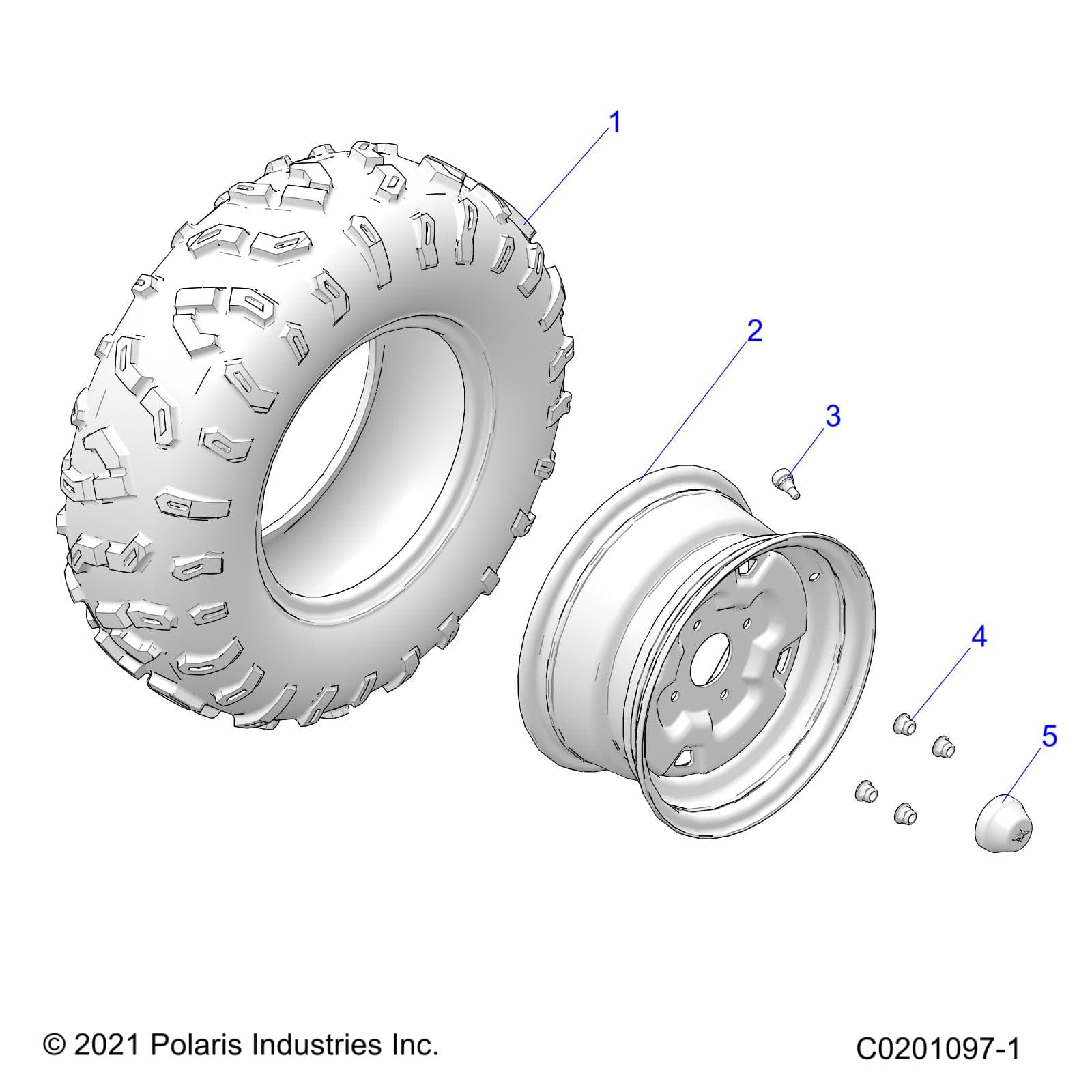 2026 RZR 200 EVAP β WHEELS, FRONT - Z26HCA18A4/A7/B4/B7 (C0201097-1) diagram