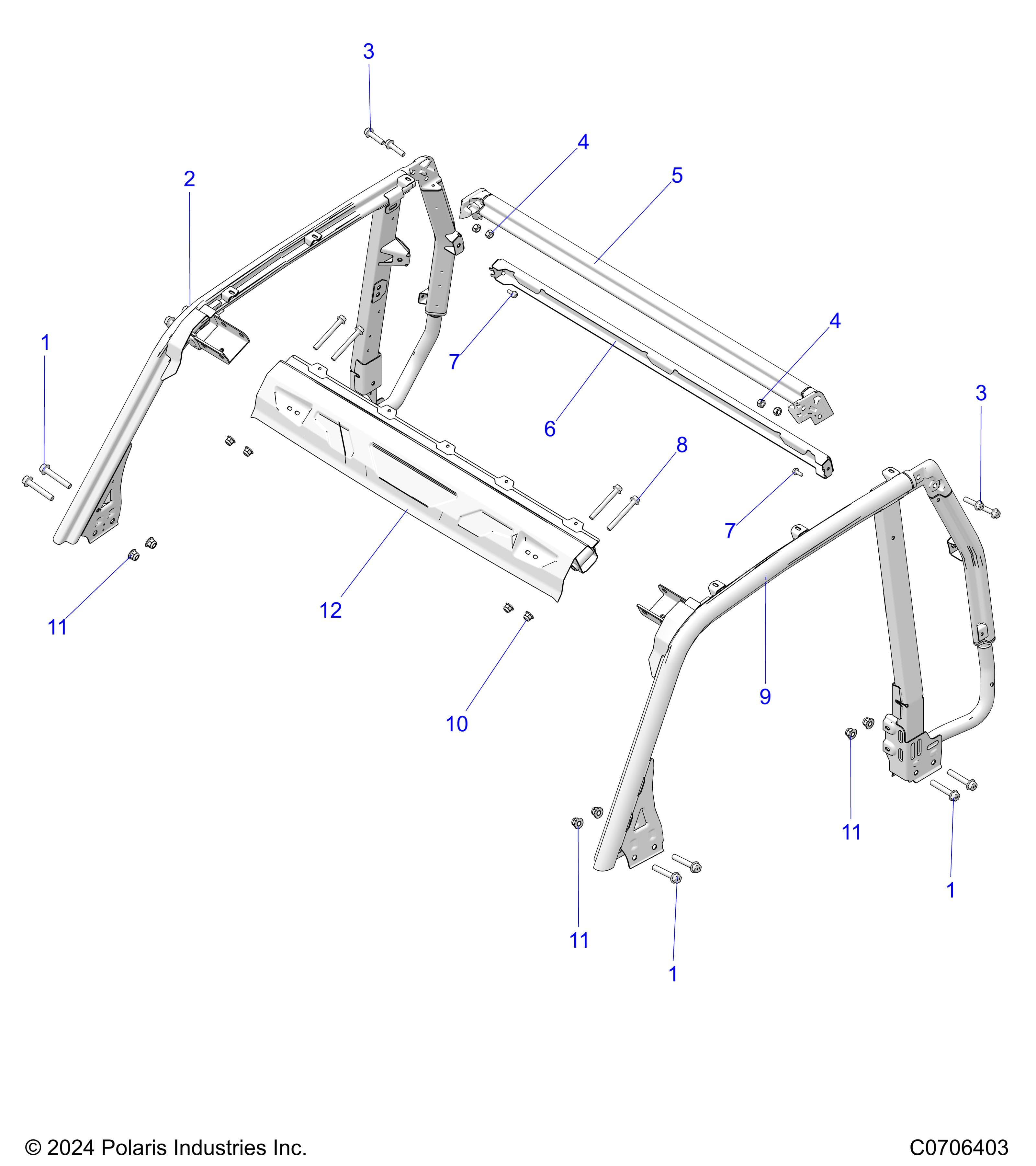 2026 POLARIS XPEDITION XP NORTHSTAR β CHASSIS, ROLLOVER PROTECTION 2P diagram