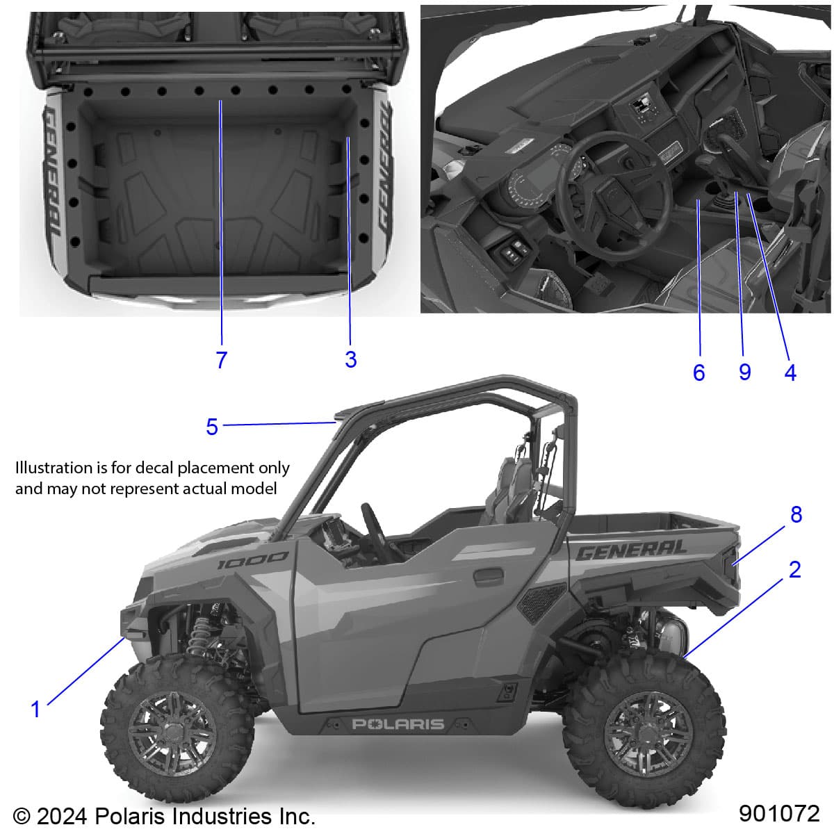 2026 GENERAL XP 1000 ULTIMATE β BODY, DECALS, WARNING diagram