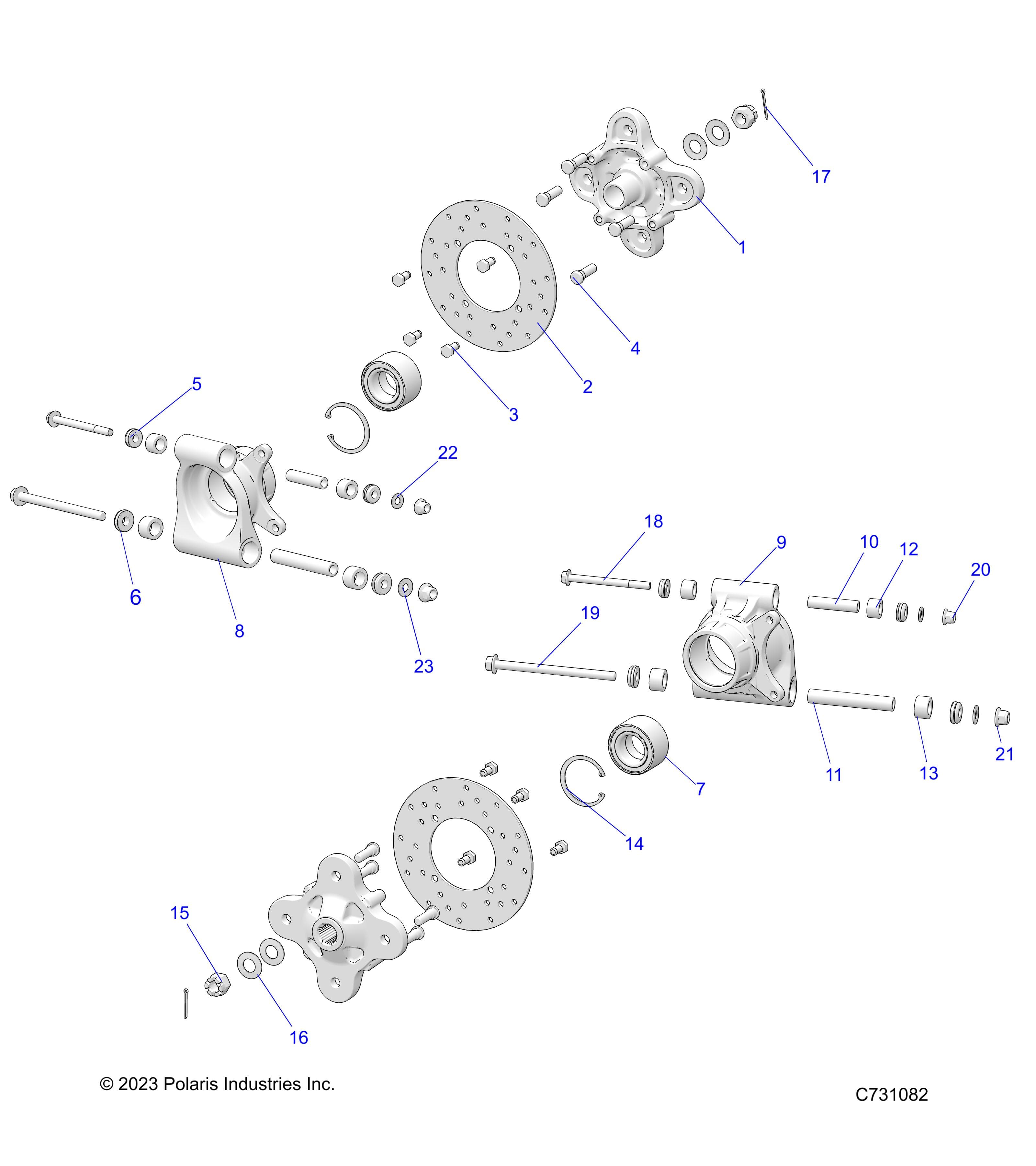 2026 RANGER 1000 XP CREW NORTHSTAR TEXAS EDITION β SUSPENSION, REAR CARRIER - R26RST99AL (C731082) diagram