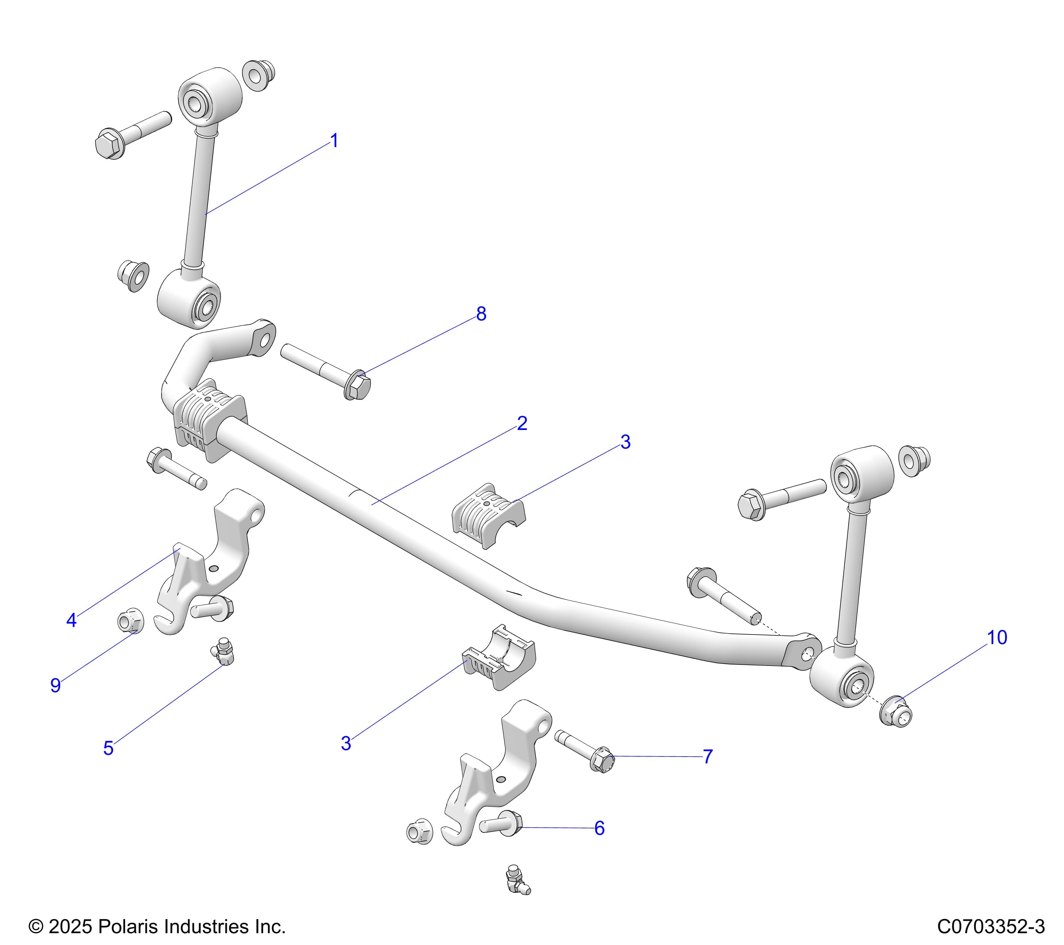 2026 GENERAL 1000 SPORT β SUSPENSION, FRONT STABILIZER BAR diagram