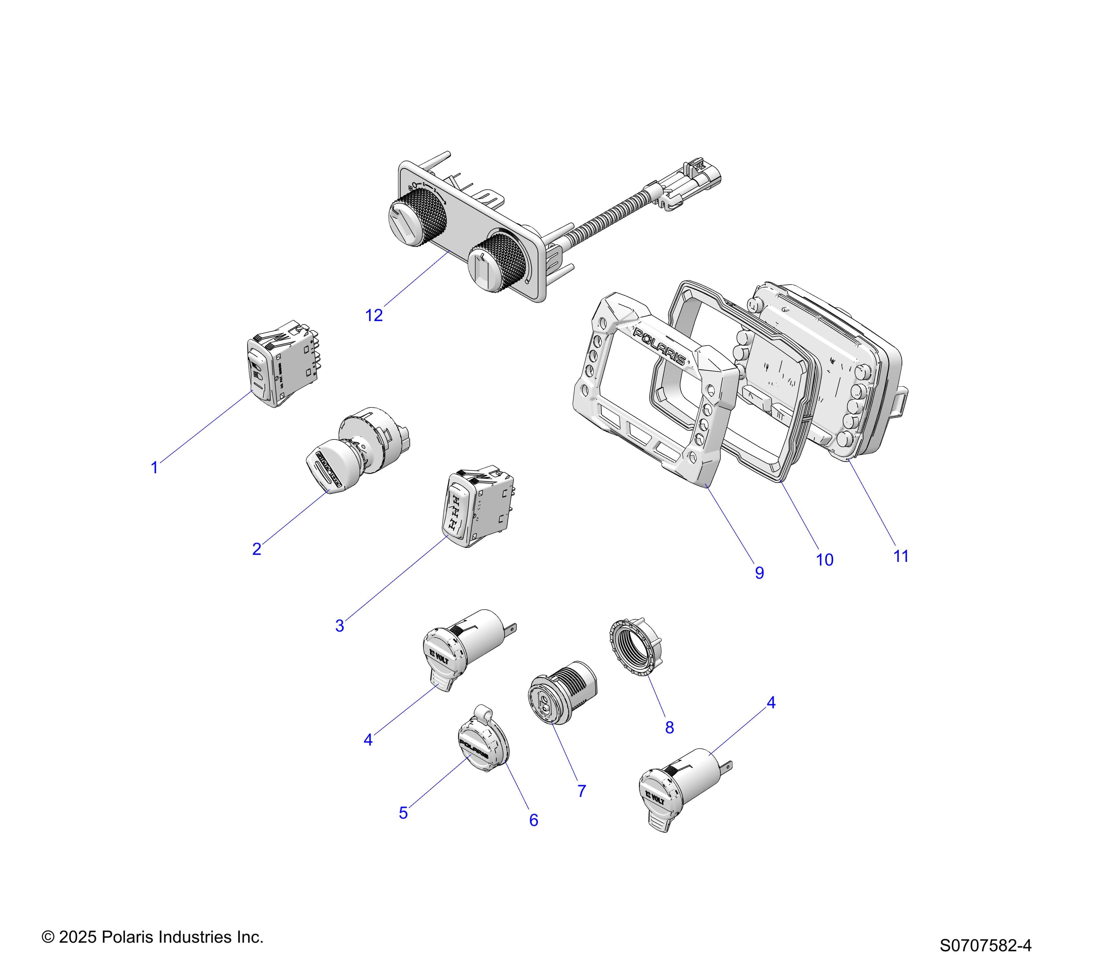 2026 RANGER 1000 CABBED β ELECTRICAL, DASH INSTRUMENTS diagram