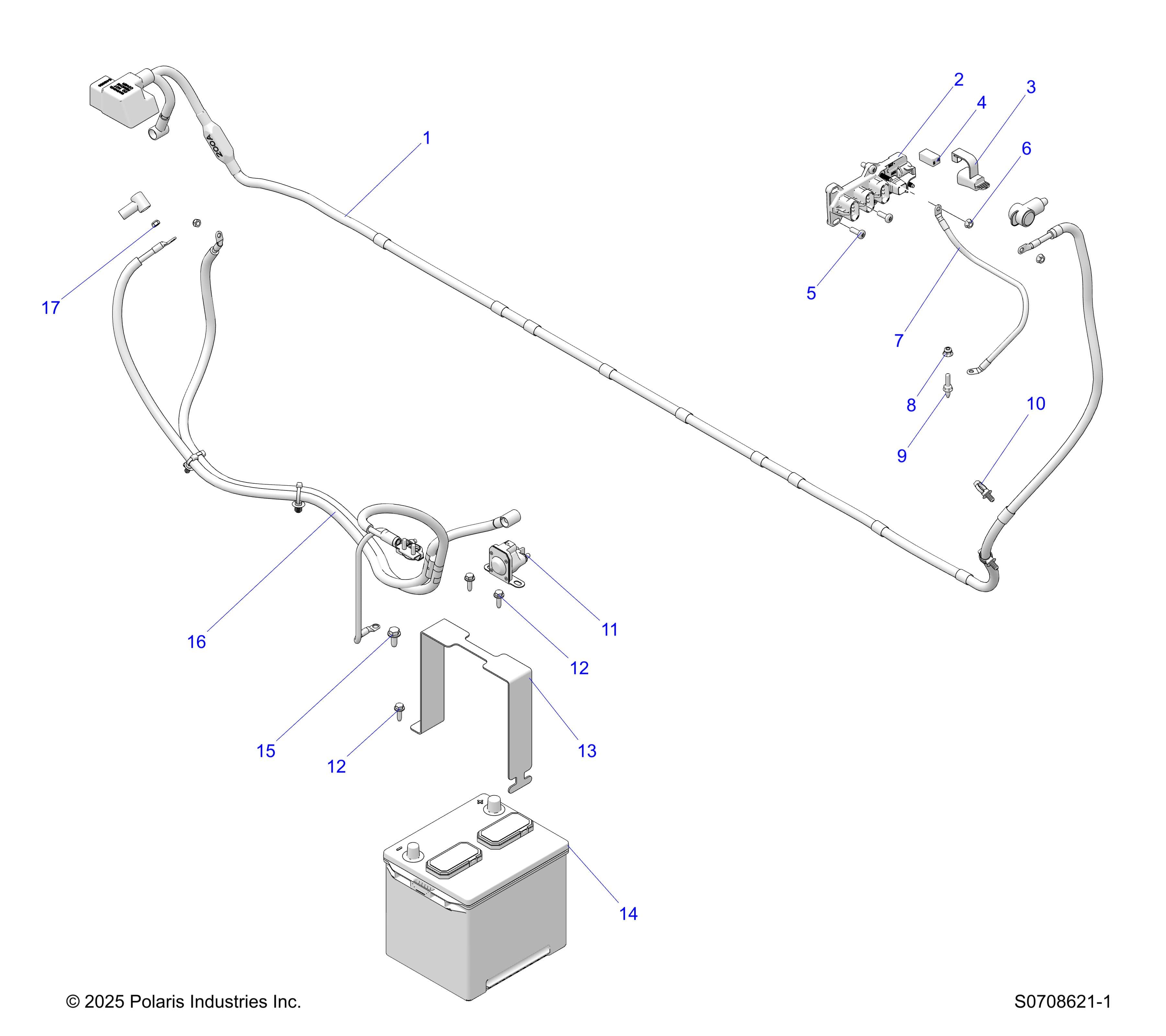 2026 RANGER 1000 CREW EPS β ELECTRICAL, BATTERY diagram