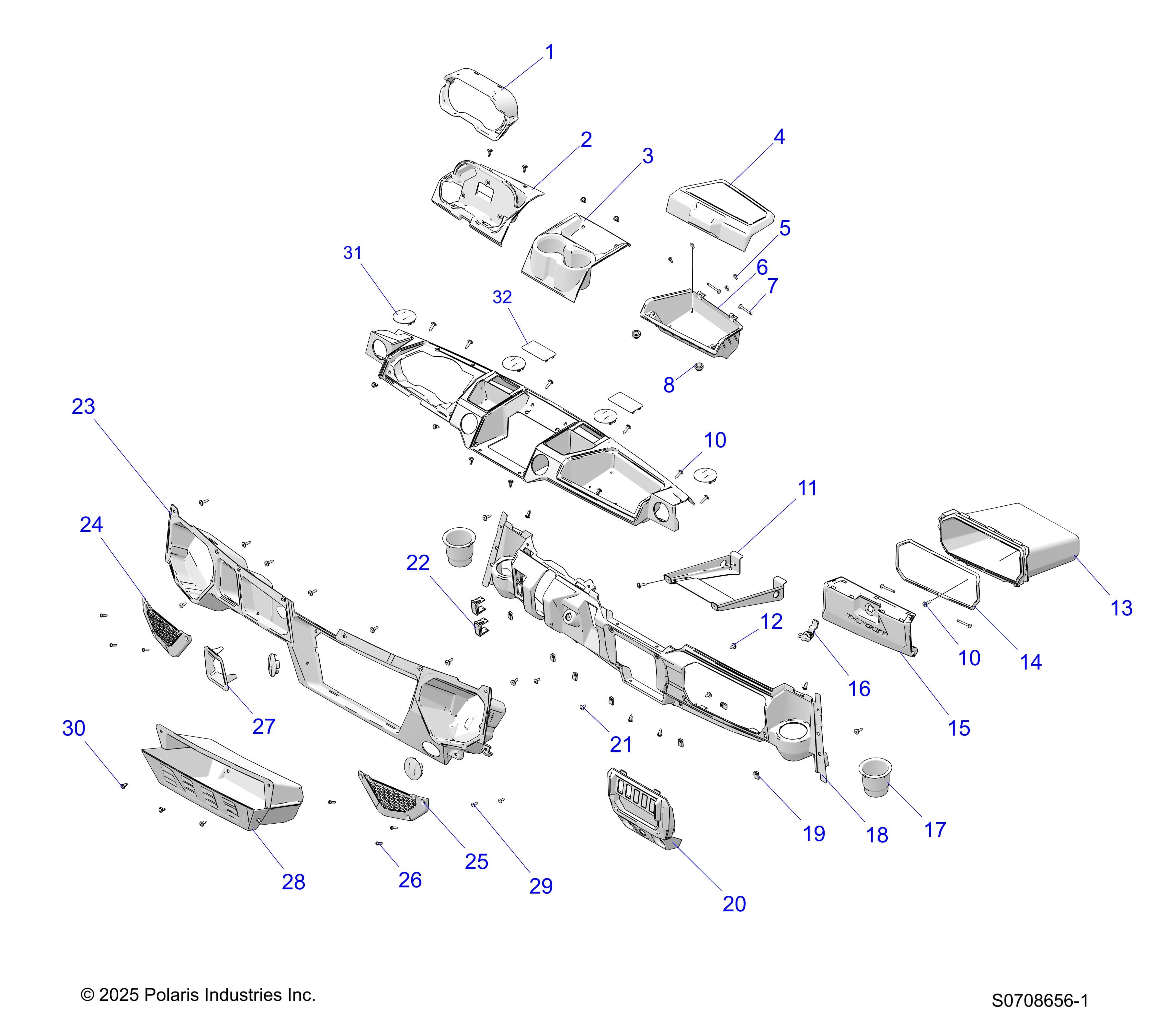 2026 RANGER 1000 XP PREMIUM β BODY, DASH diagram