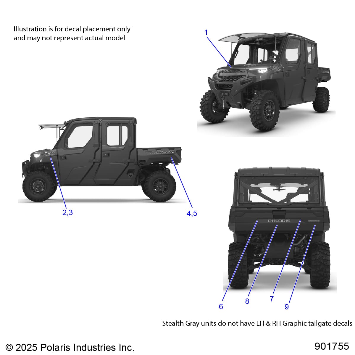 2026 RANGER 1000 XP CREW NSTR PREMIUM β BODY, DECALS GRAPHIC - R26RSU99A9/B9/AF/BF/AH/BH/AS/BS/AB/BB (901755) diagram
