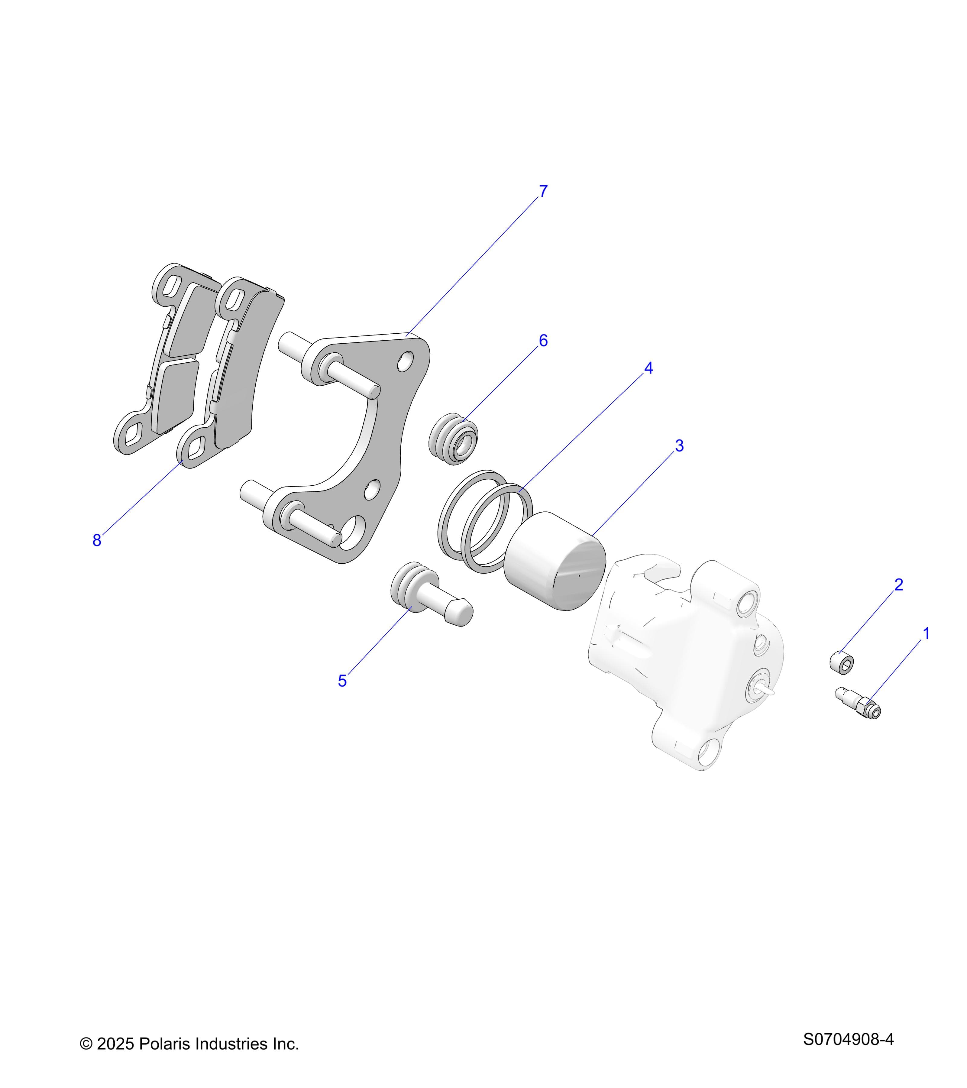 2026 RANGER 500 β BRAKES, FRONT CALIPER diagram