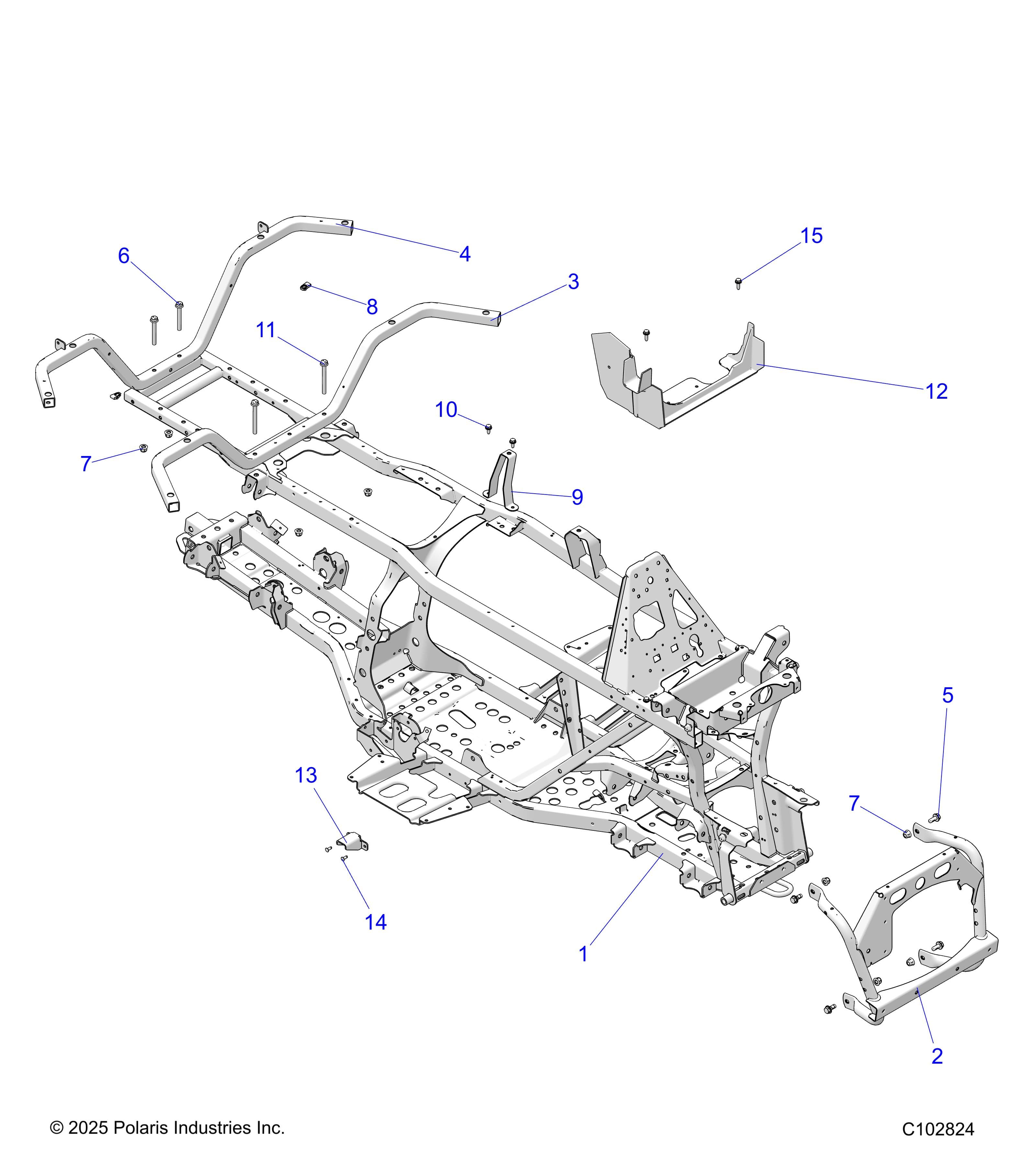 2026 SPORTSMAN TOURING 570 ULT β CHASSIS, FRAME - A26SJR57AG (C102824) diagram