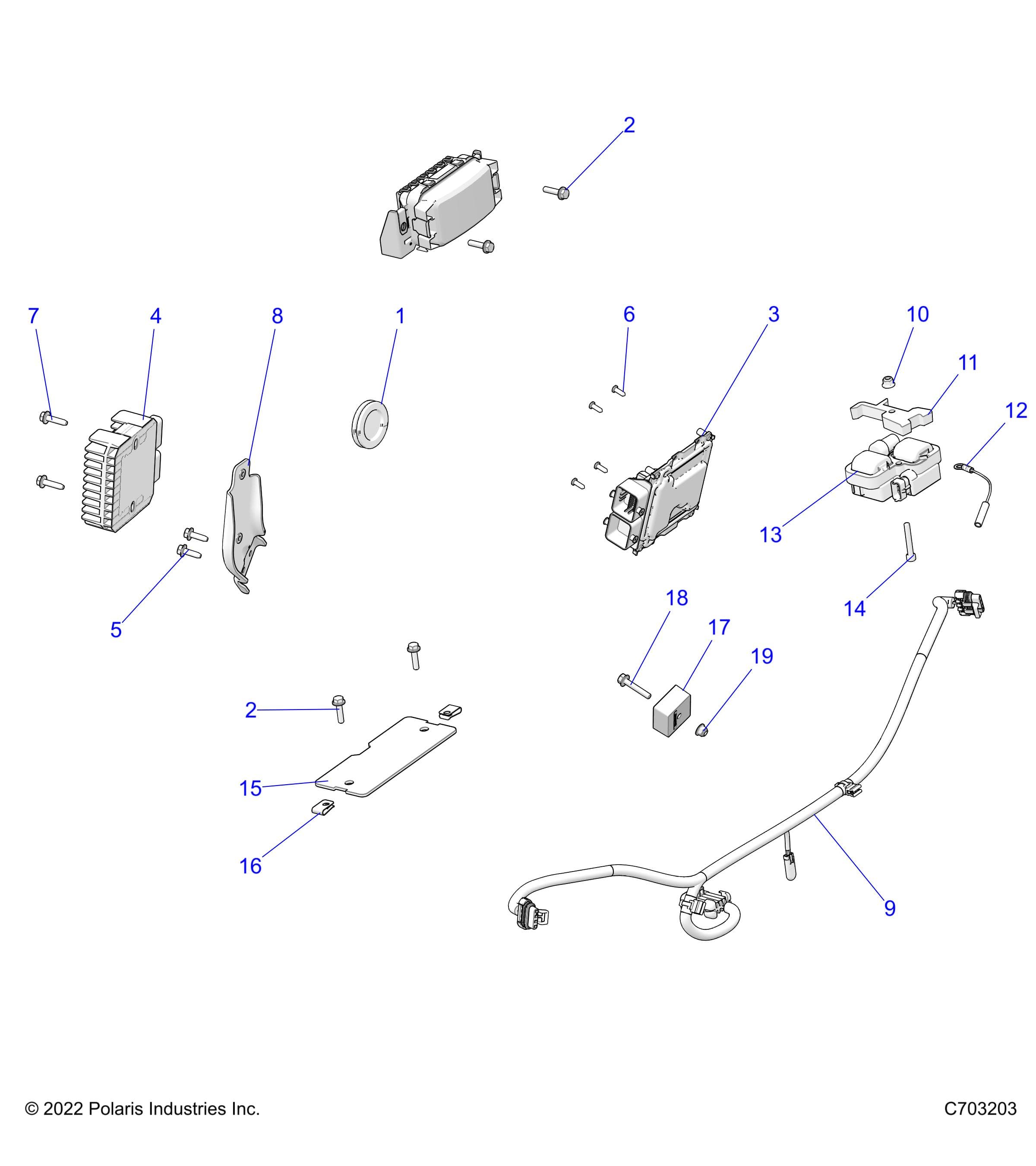 2026 RZR 900 TRAIL ULTIMATE β ELECTRICAL, HARNESS COMPONENTS AND RELATED - Z26A5F87A6 (C703203) diagram
