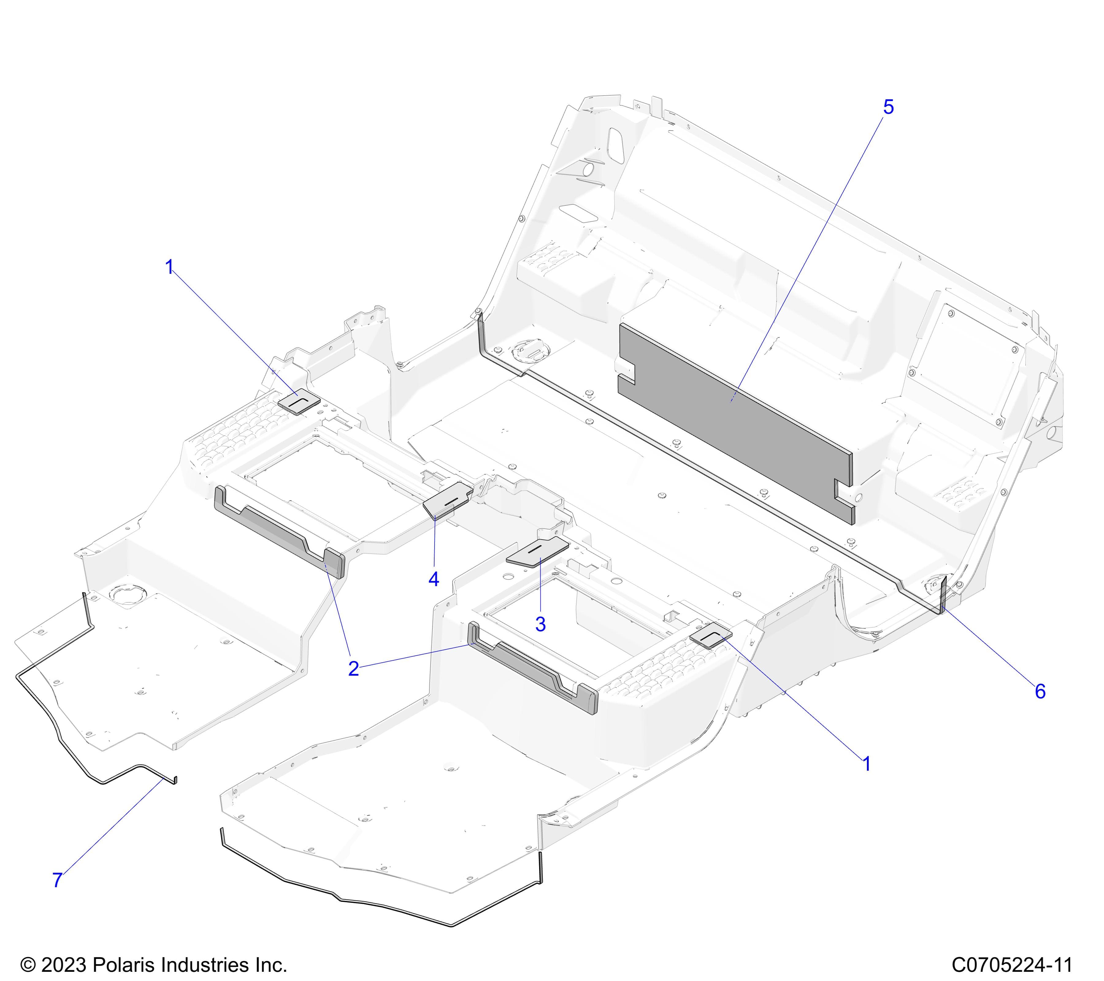 2026 POLARIS XPEDITION ADV 5 NORTHSTAR β BODY, FOAM AND LINERS diagram