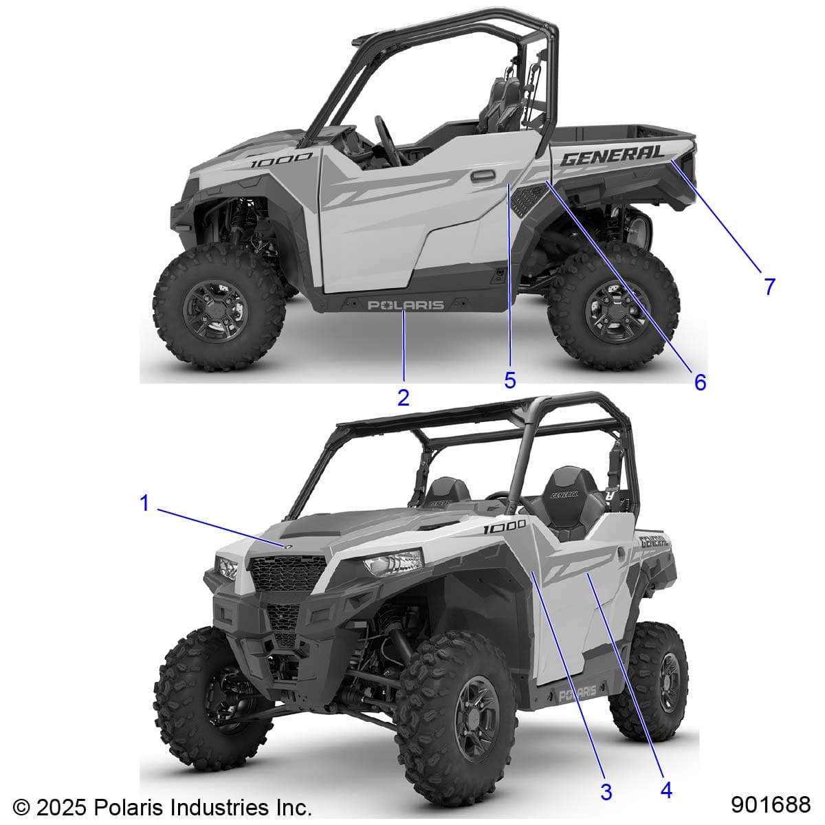 2026 GENERAL 1000 SPORT β BODY, DECALS diagram