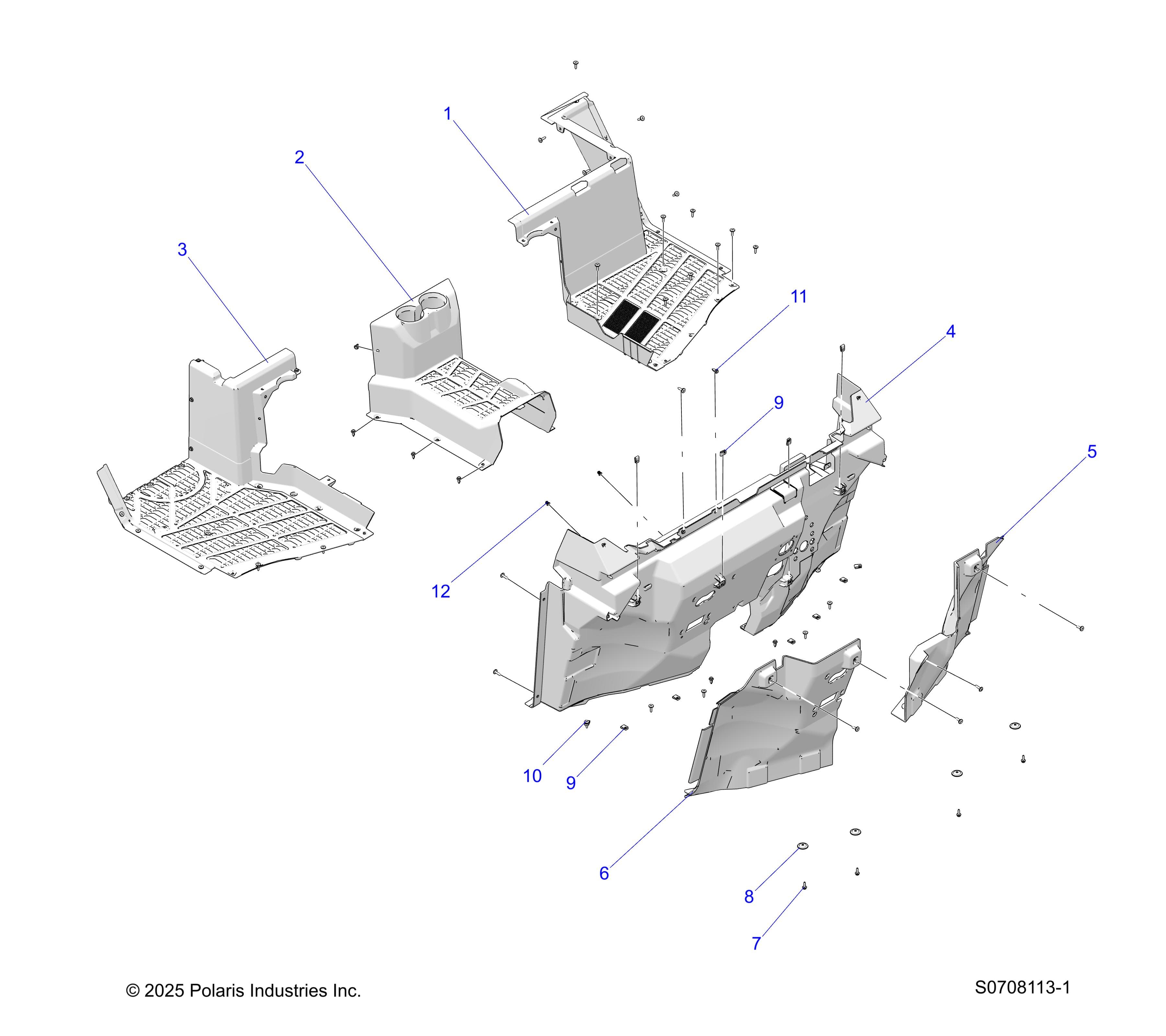 2026 RANGER 1000 XP NSTR ULTIMATE TRAIL BOSS β BODY, FLOOR diagram