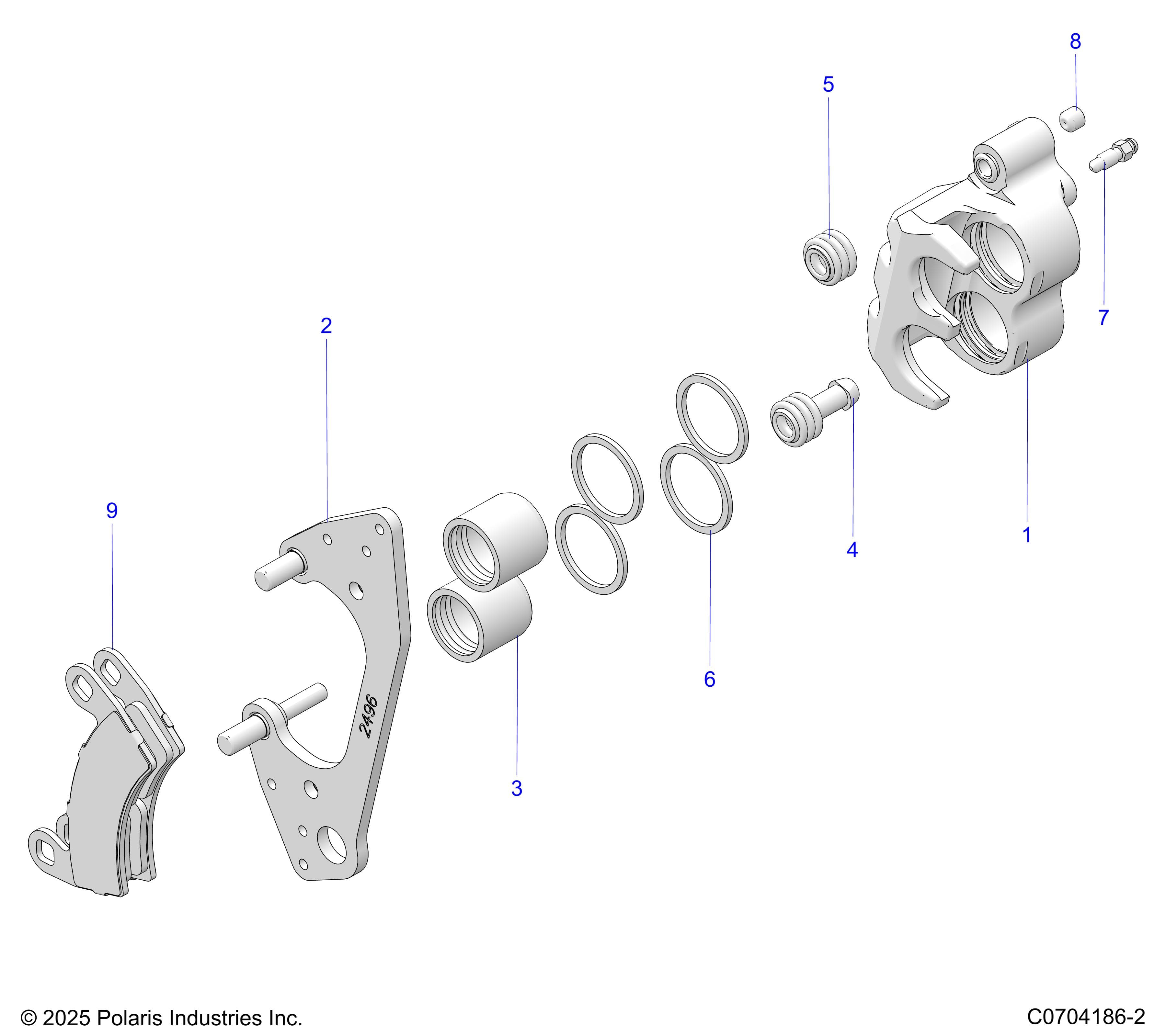 2026 GENERAL 1000 PREMIUM β BRAKES, FRONT CALIPER diagram