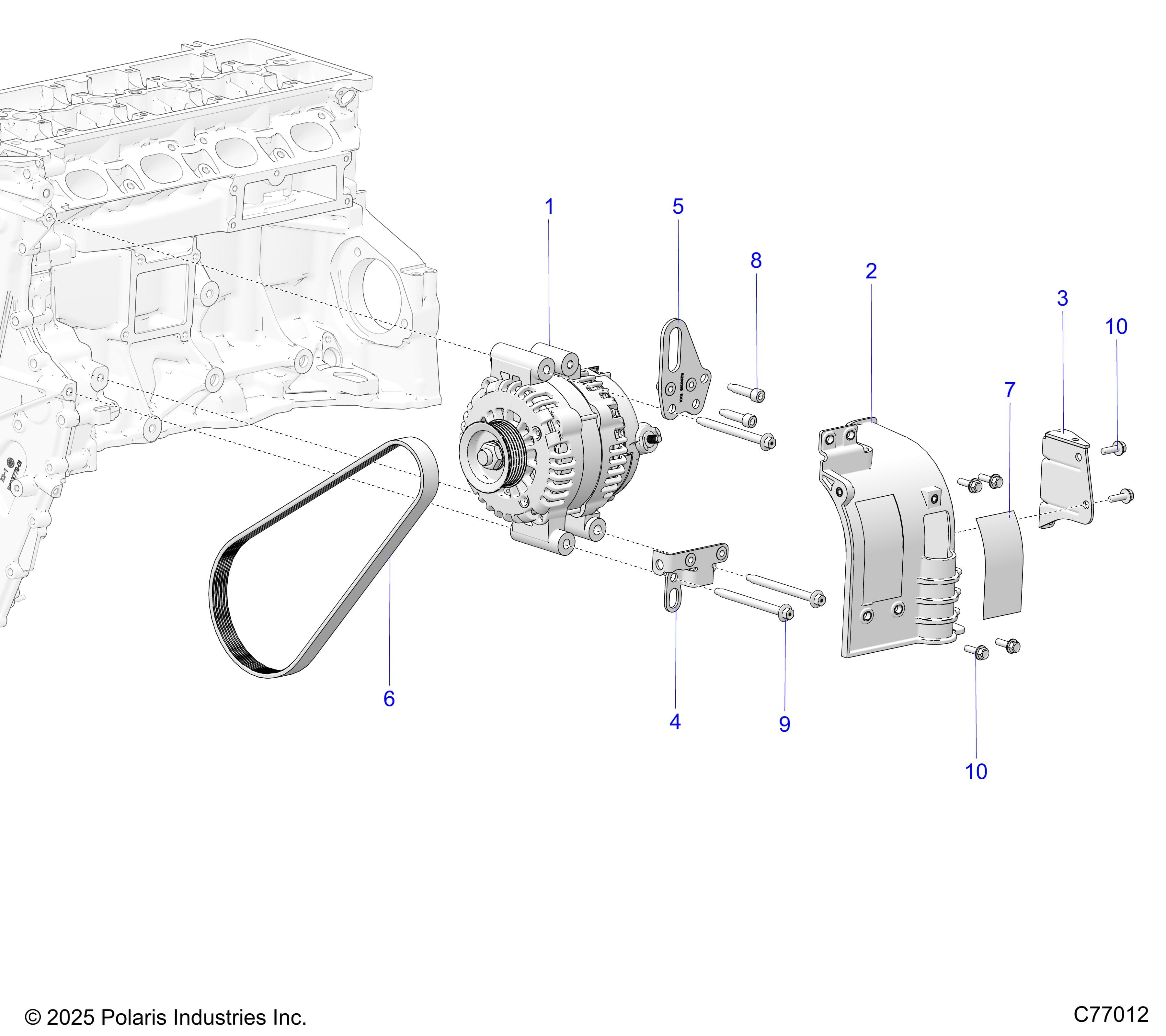 2026 RZR PRO R RACE β ENGINE, ALTERNATOR - Z26RRE2KAL (C77012) diagram