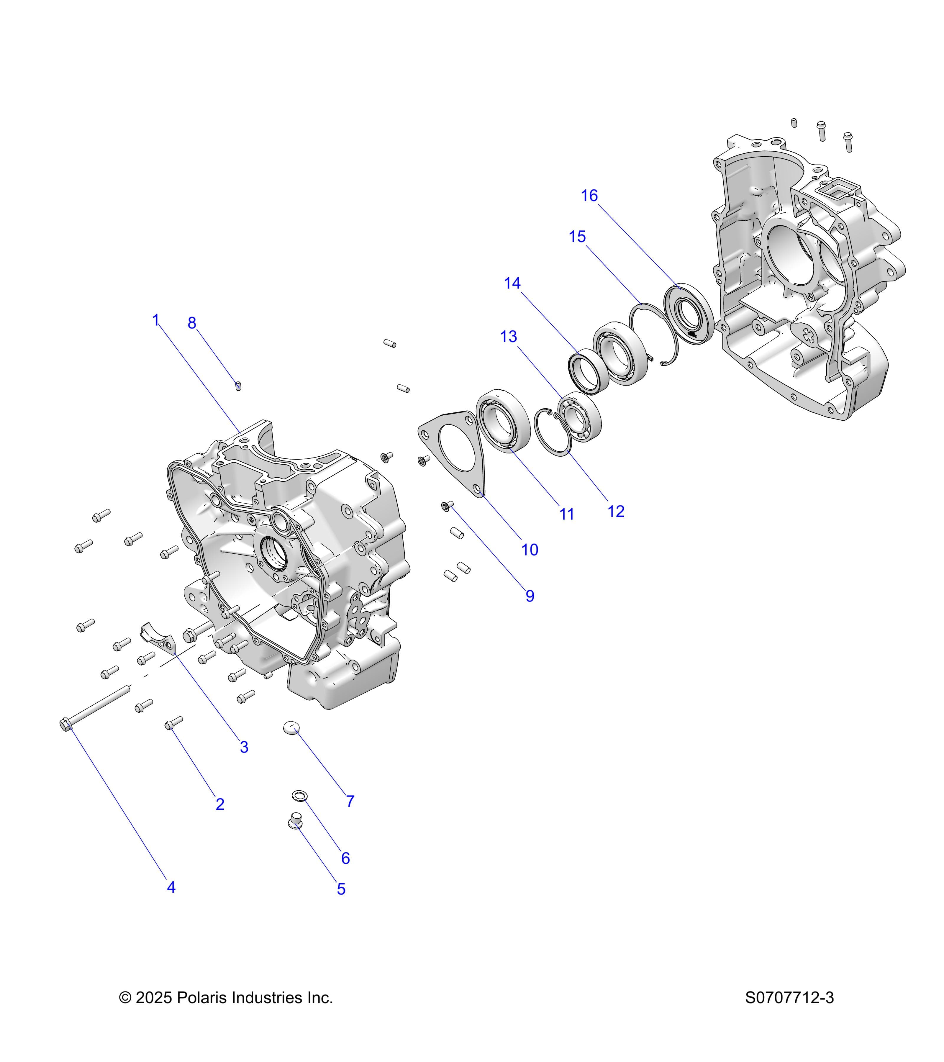 2026 RANGER 500 β ENGINE, CRANKCASE diagram
