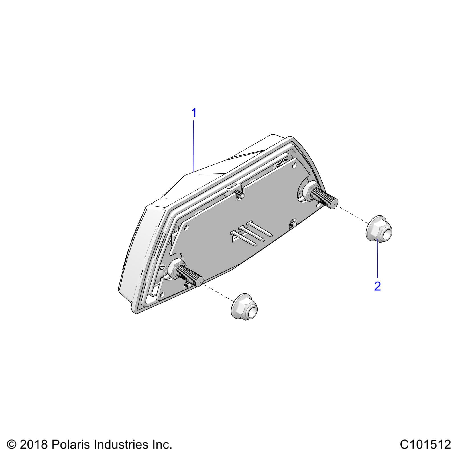 2026 SCRAMBLER XP 1000 S 49S R01 - A26SGE95AB β ELECTRICAL, TAILLIGHT - A26SGE95AB (C101512) diagram