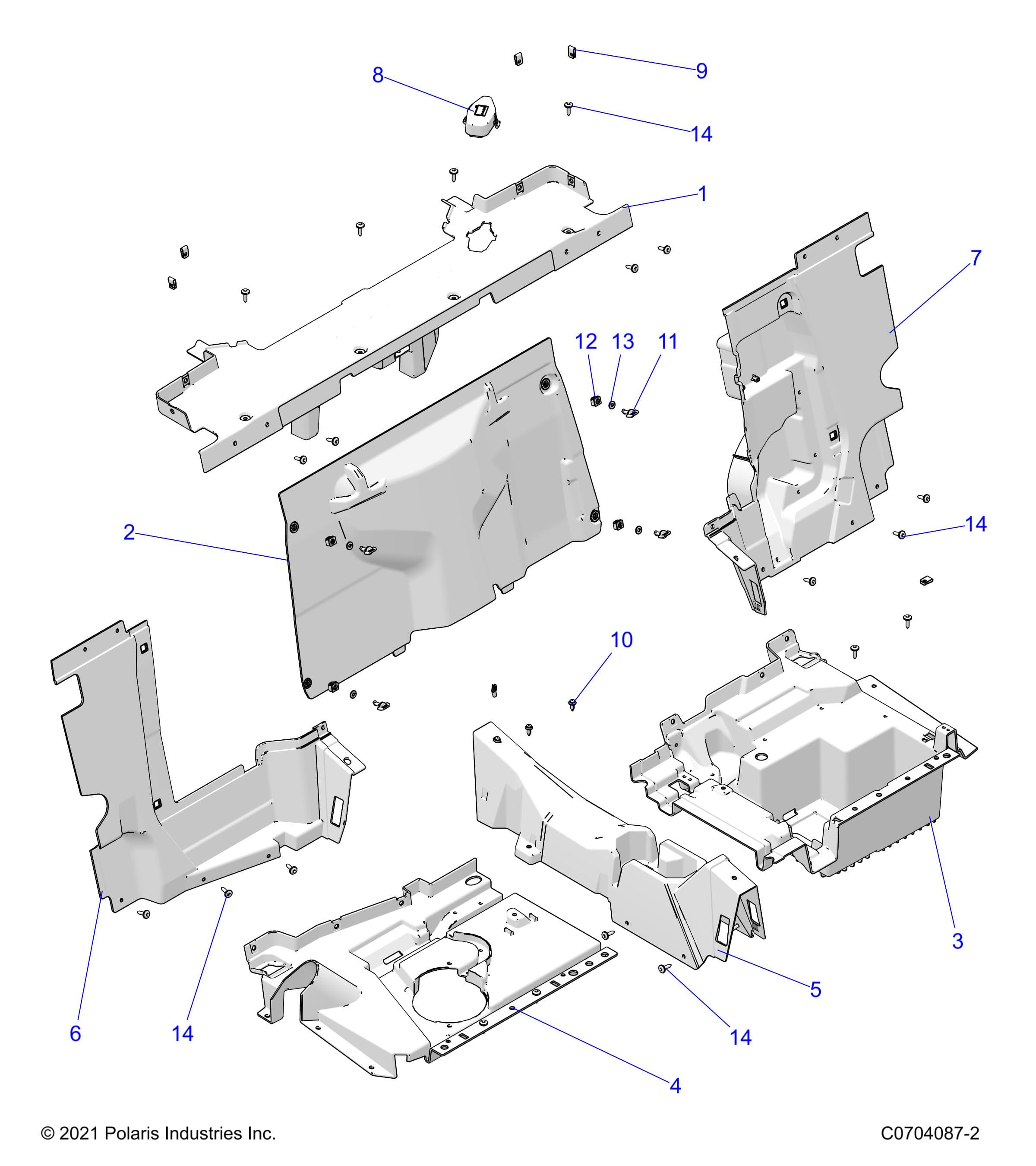 2026 RZR XP 4 1000 SPORT β BODY, REAR CLOSEOFF - Z26NMS99A4/B4/A6/B6 (C0704087-2) diagram