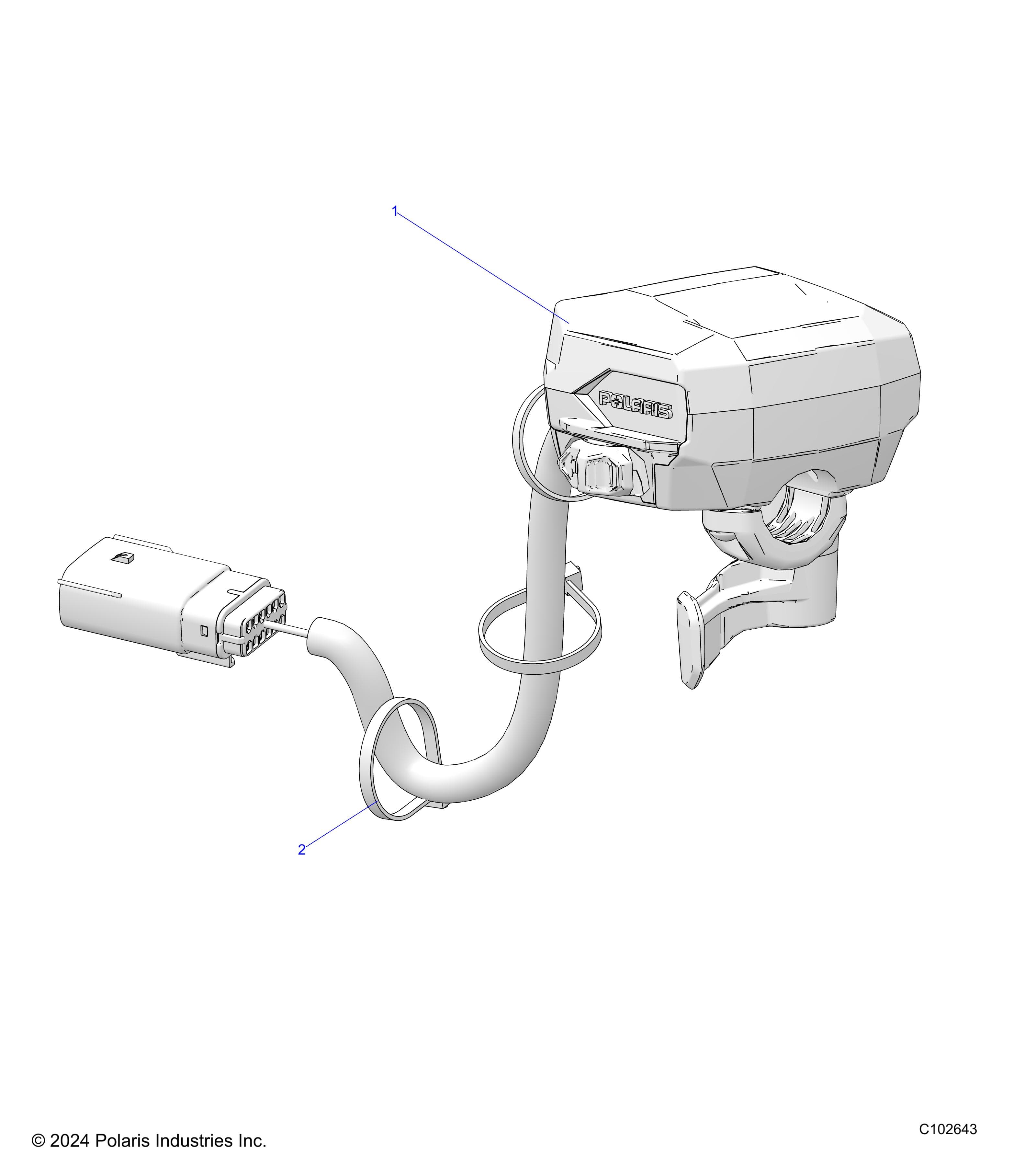 2026 SPORTSMAN 570 EPS PREM 40th β STEERING, CONTROLS, THROTTLE ASM. and CABLE - A26SEZ57BB (C102643) diagram