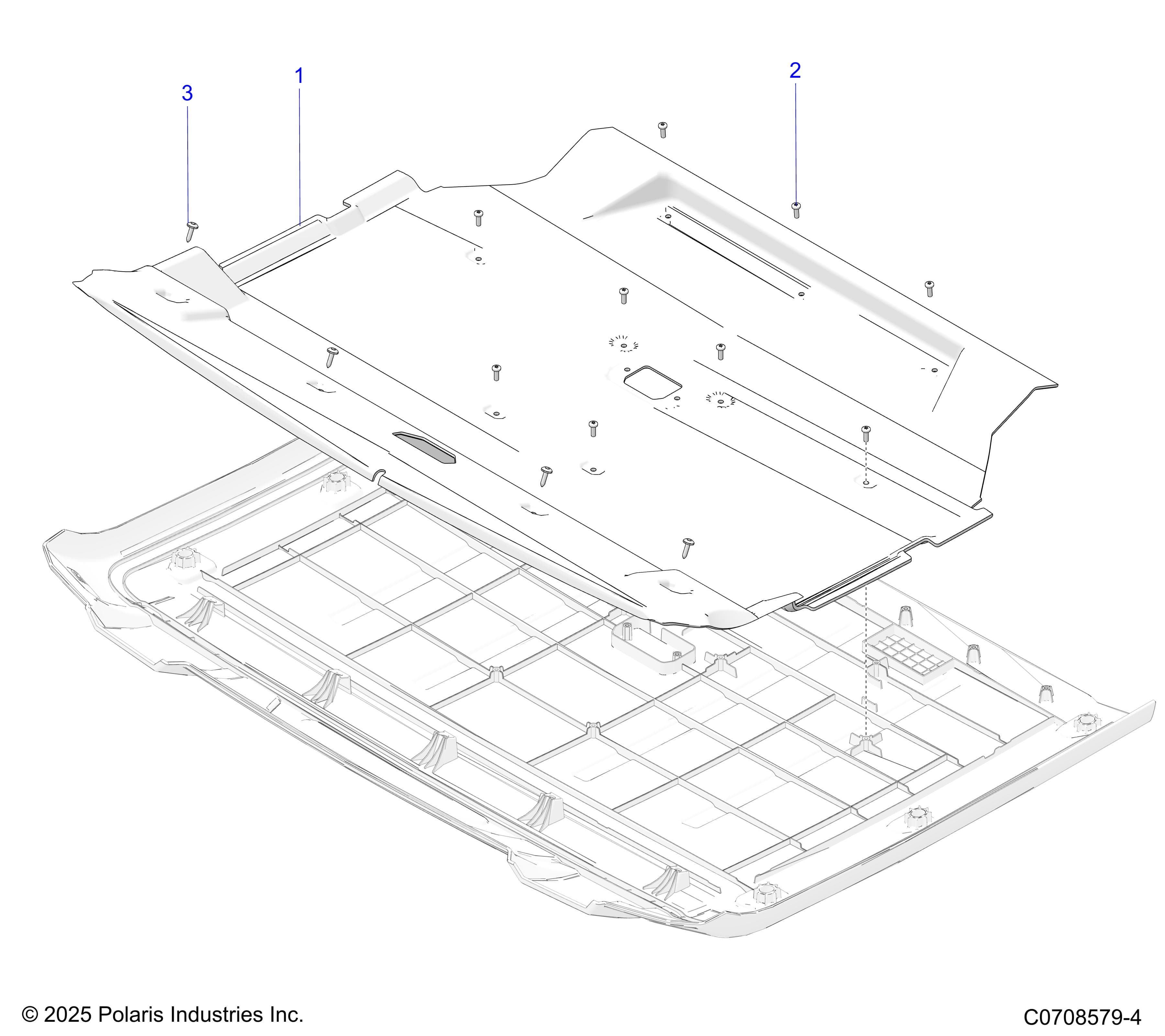 2026 POLARIS XPEDITION XP NORTHSTAR β BODY, ROOF LINER diagram