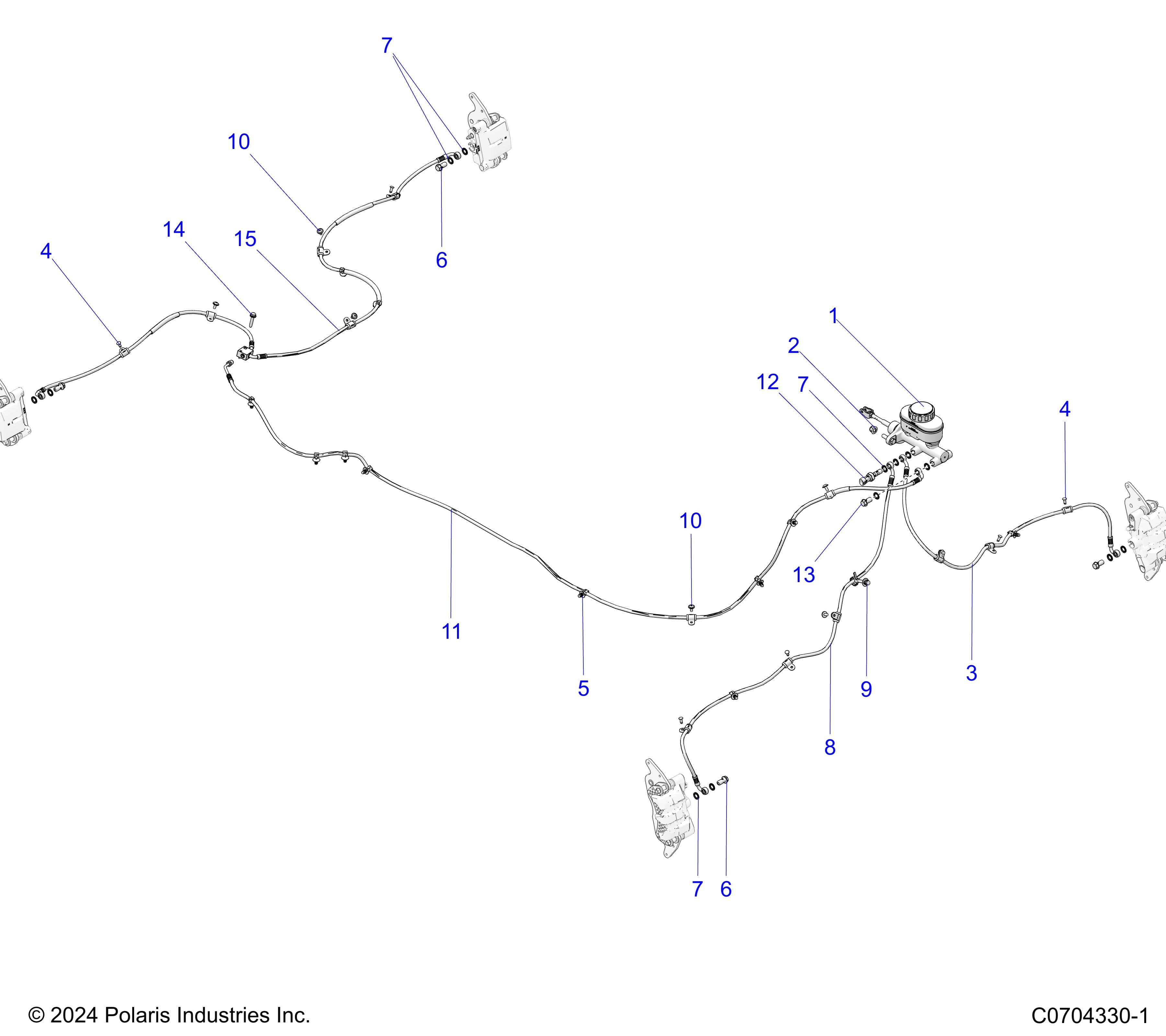 2026 POLARIS XPEDITION ADV NORTHSTAR β BRAKES, BRAKE LINES AND MASTER CYLINDER diagram