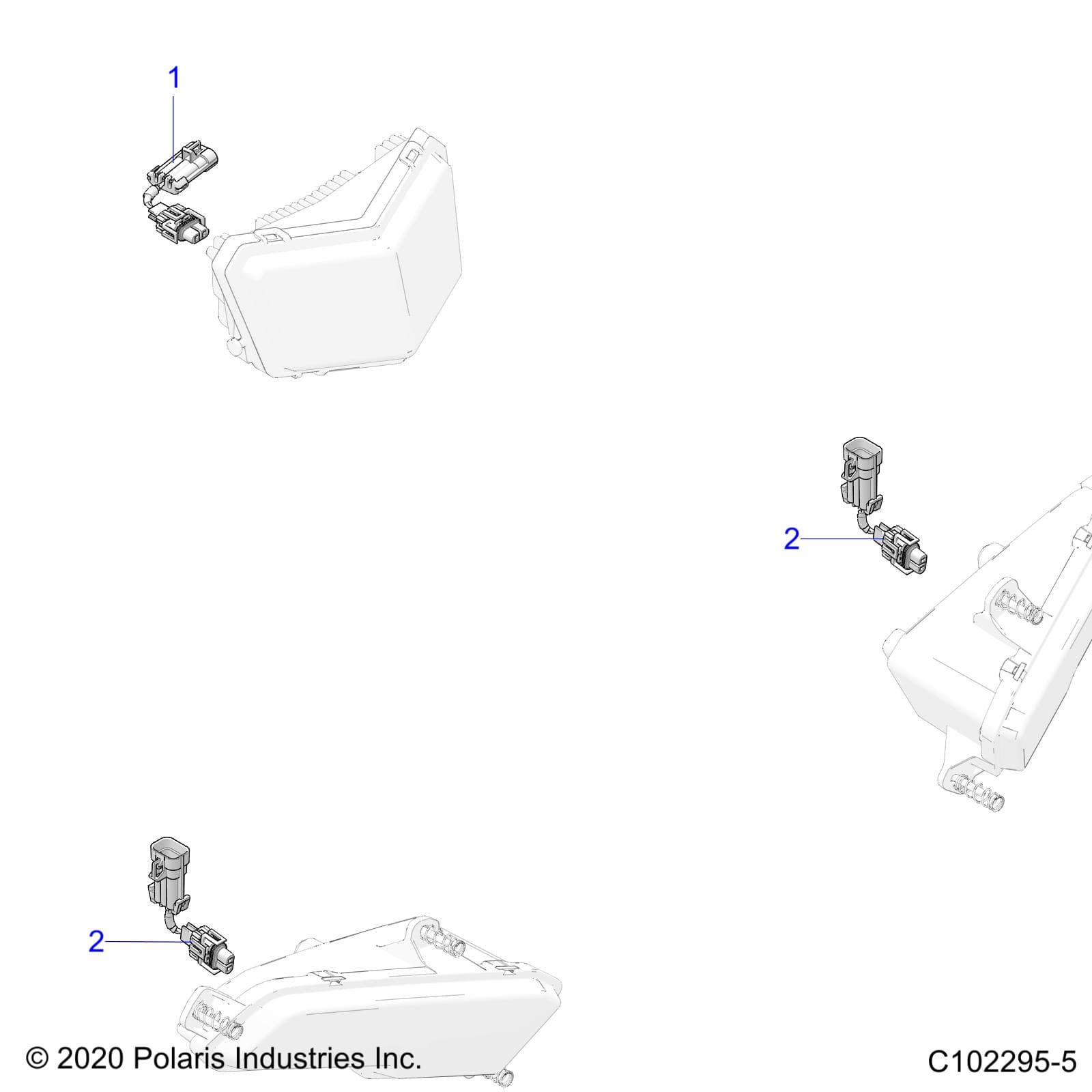 2026 SPORTSMAN 570 EPS PREM 40th β ELECTRICAL, HEADLIGHT HARNESS JUMPER - A26SEZ57AB/BB (C102295-5) diagram