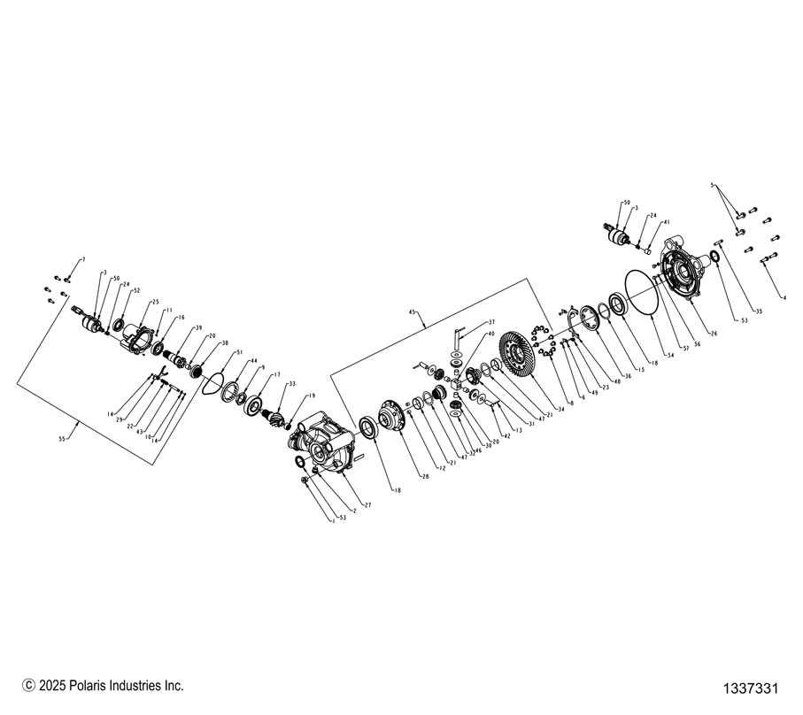 2026 RZR PRO R RACE H.O. β DRIVE TRAIN, GEARCASE INTERNALS, FRONT - Z26RRL2KAL (1337331) diagram