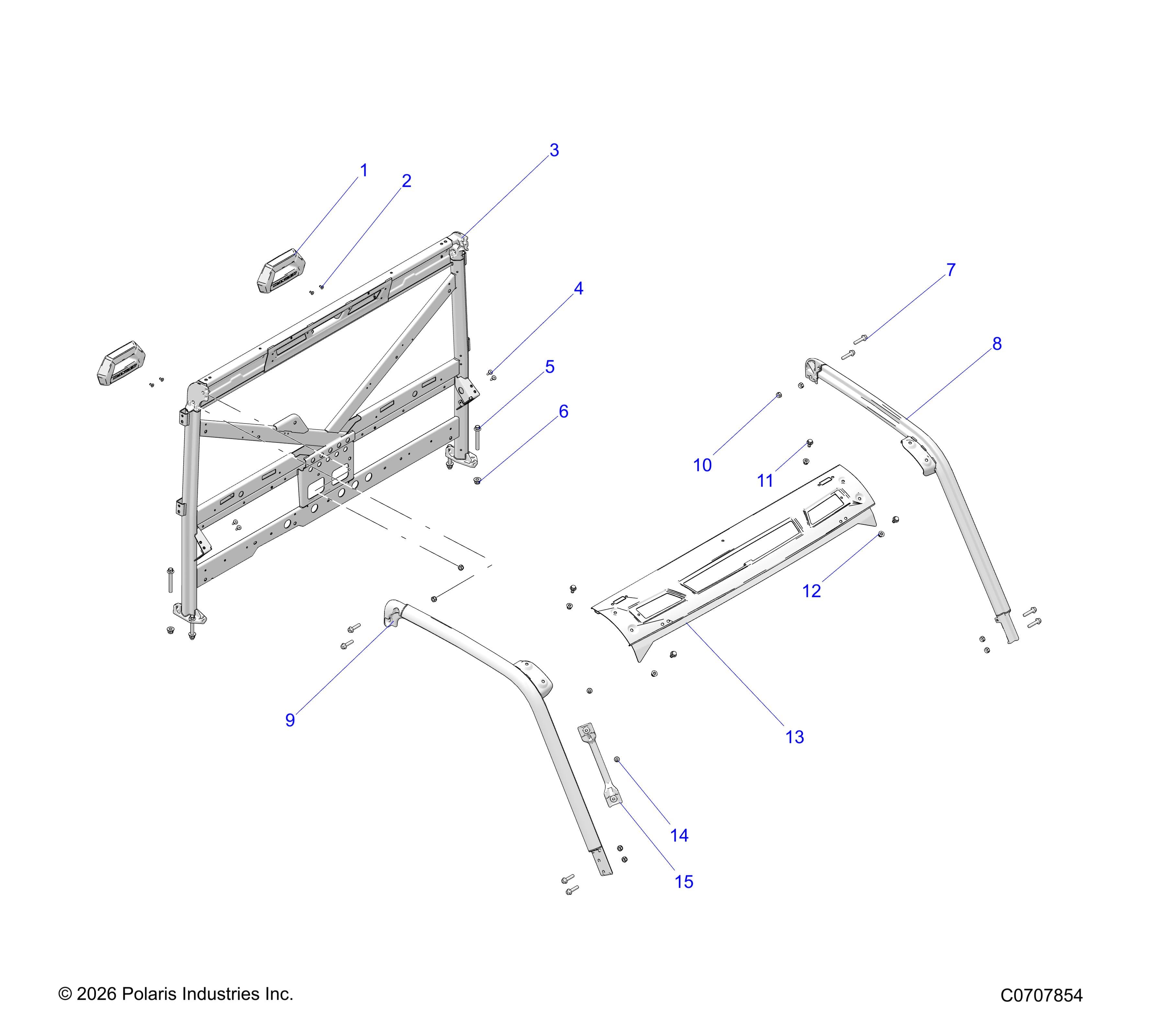 2026 RANGER 1000 CABBED β CHASSIS, CAB FRAME diagram